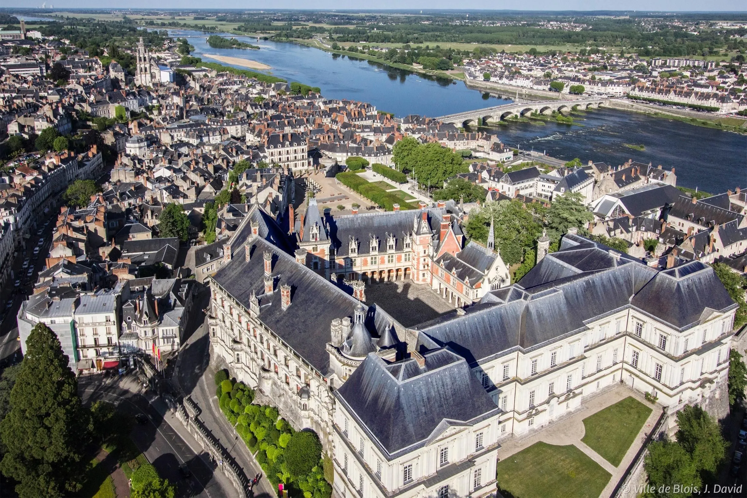 Aerial view of Chateau de Blois