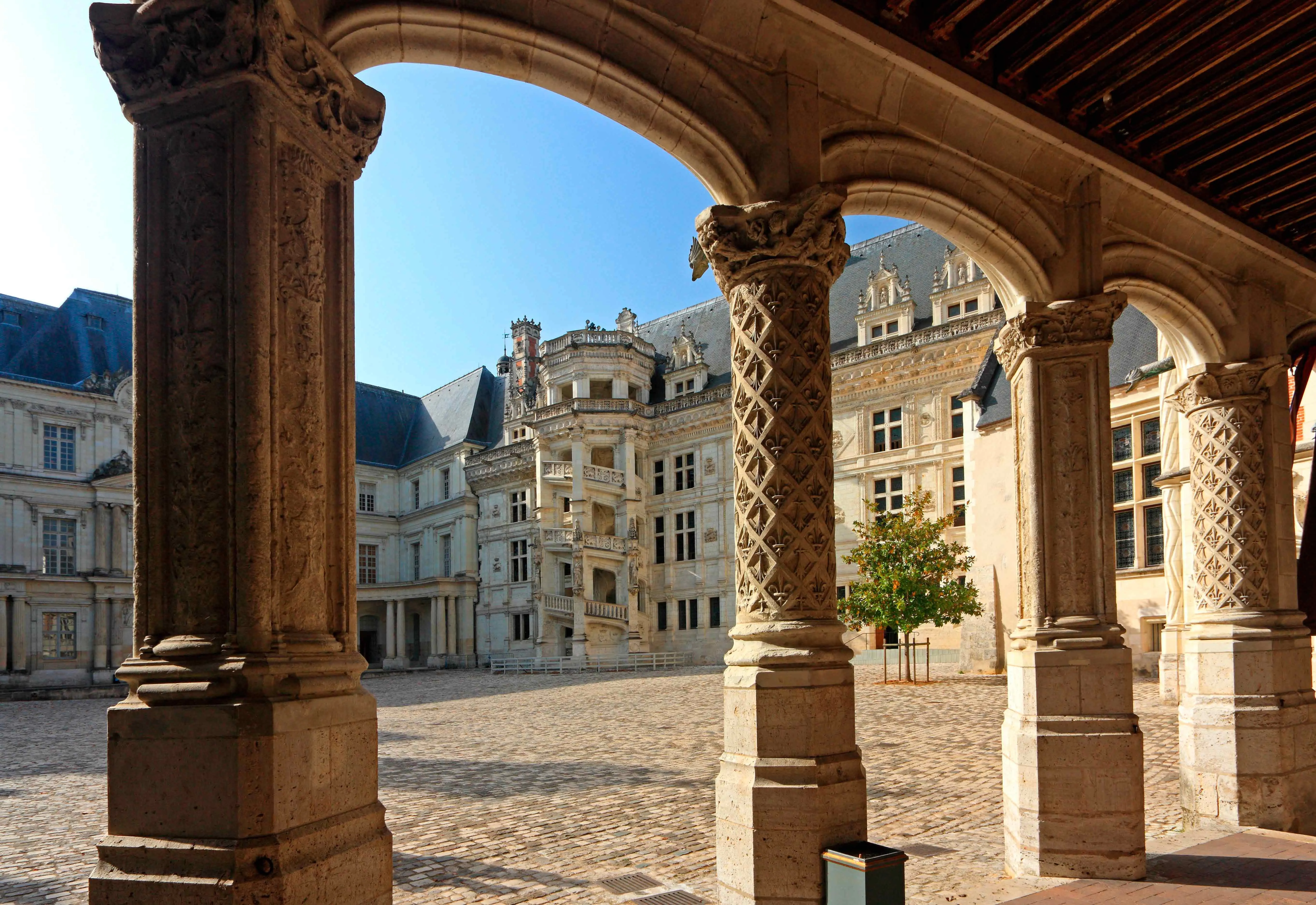 Courtyard architecture of Chateau de Blois