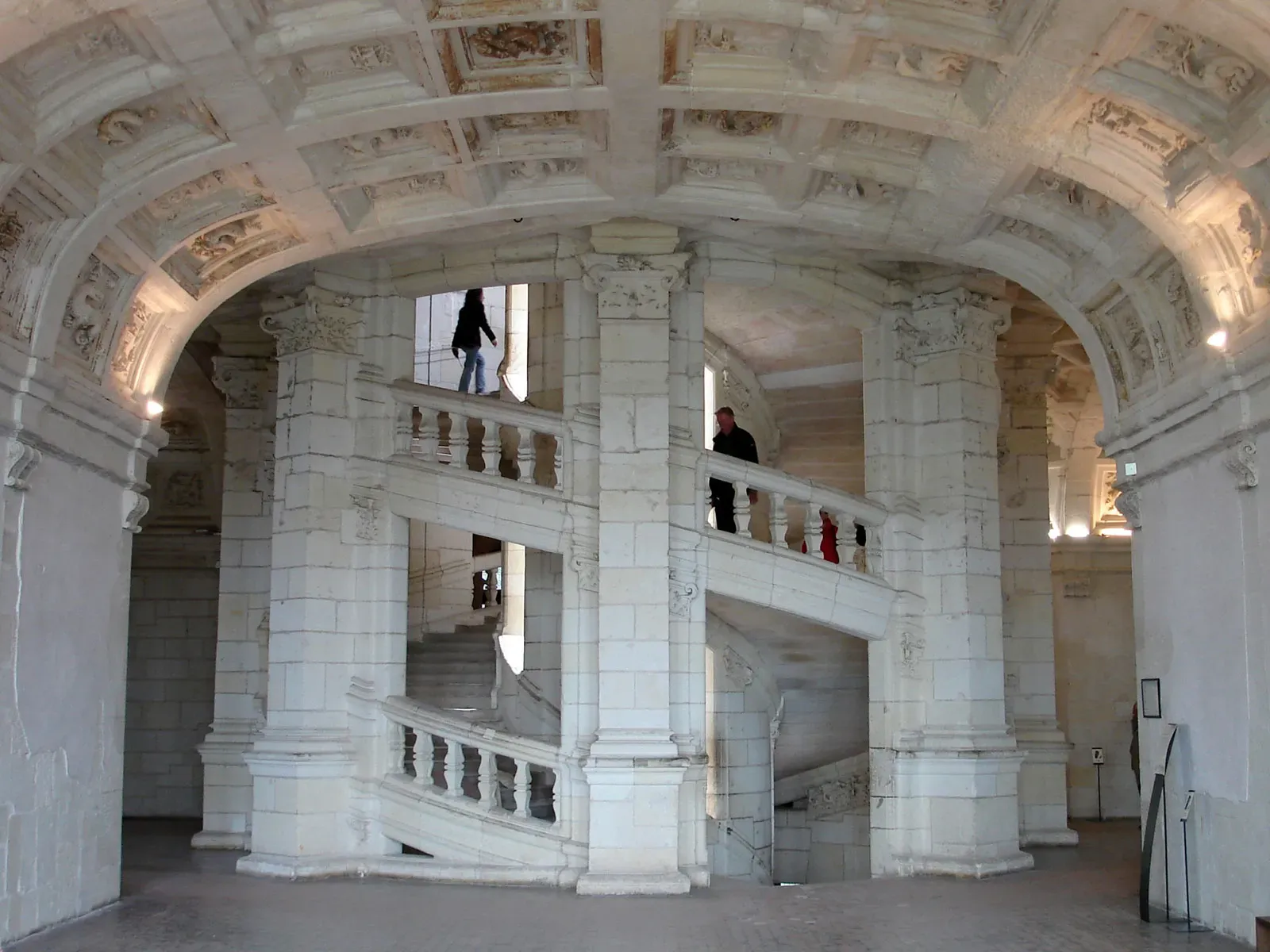 Monumental staircase at Chateau de Chambord