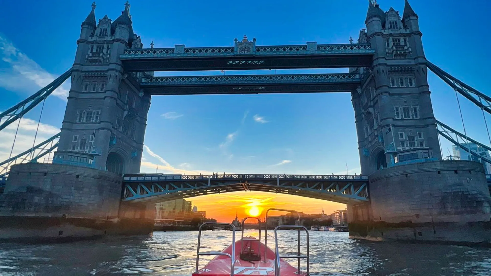 Sunset cruise near London Bridge on the Thames