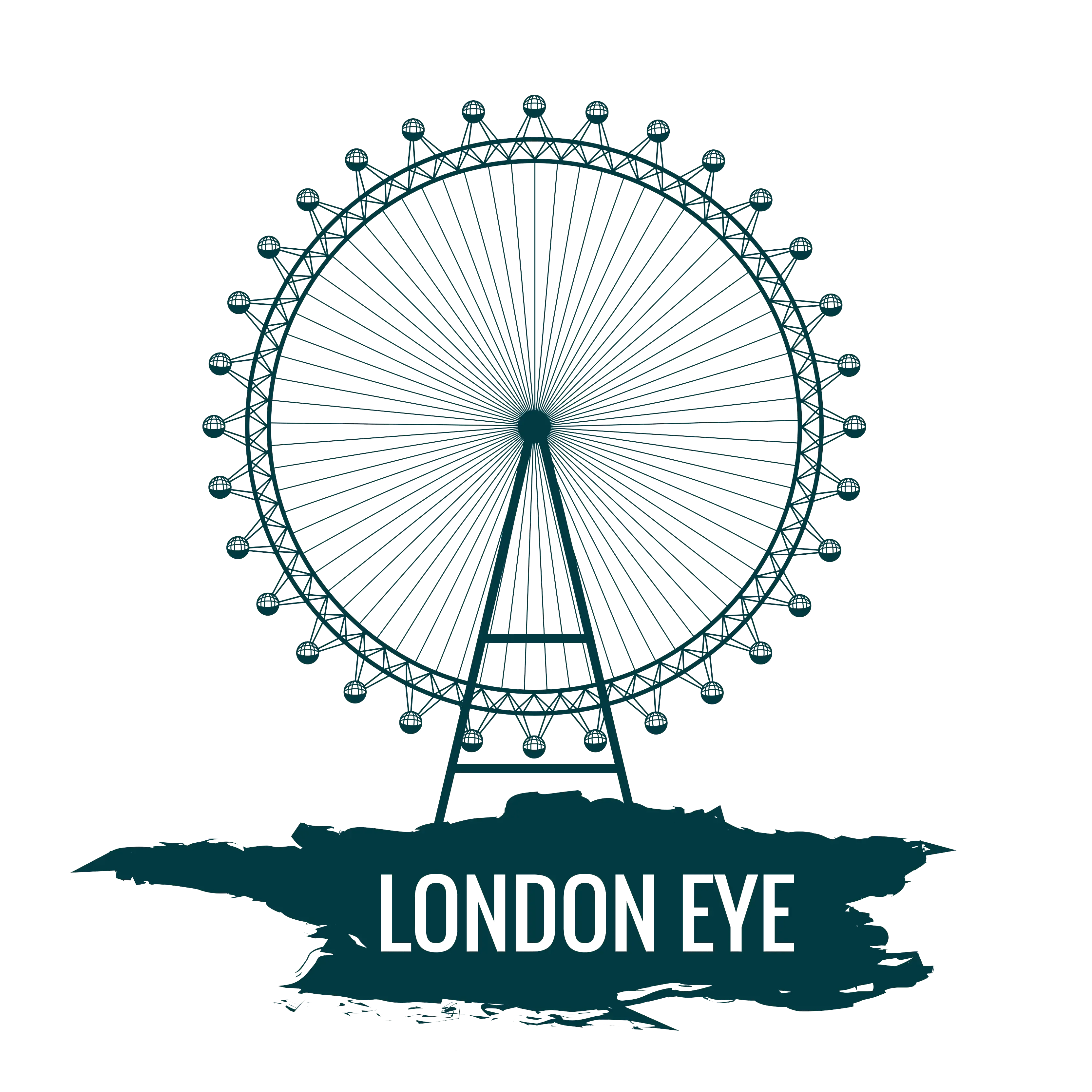 The London Eye (Millennium Wheel) Logo