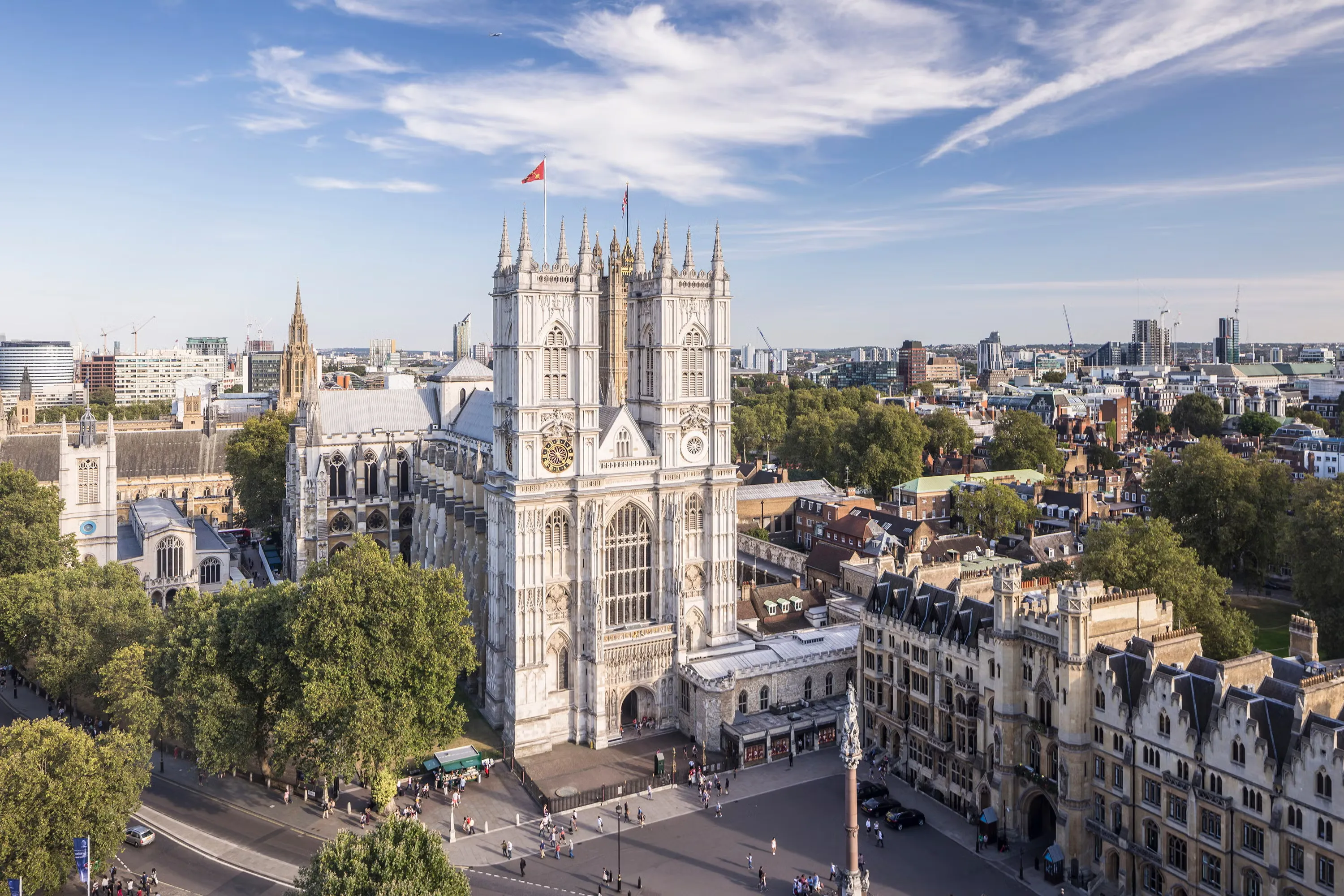 Aerial view of Westminster Abbey