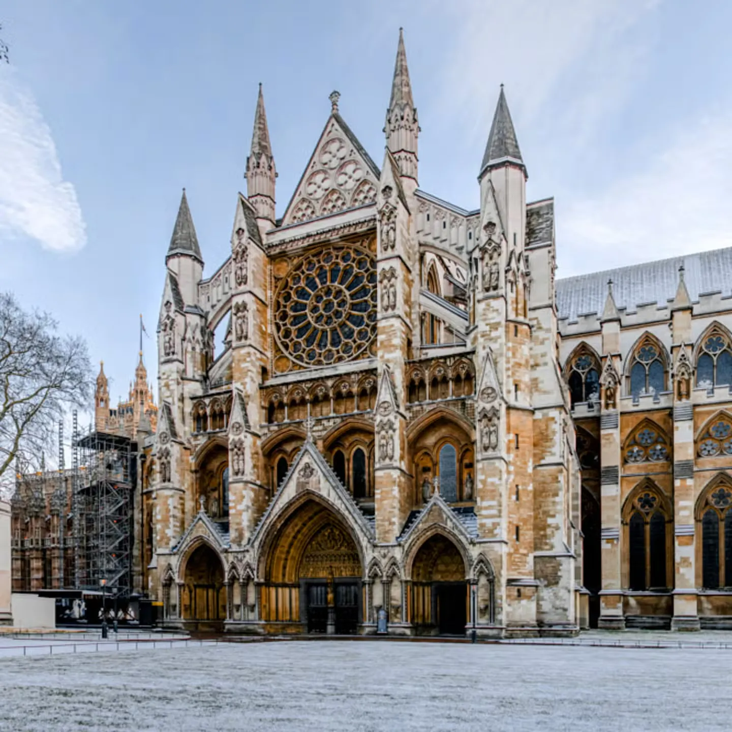 Westminster Abbey with square