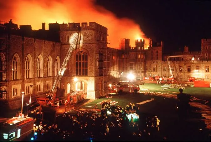 Illustration of the Windsor Castle fire
