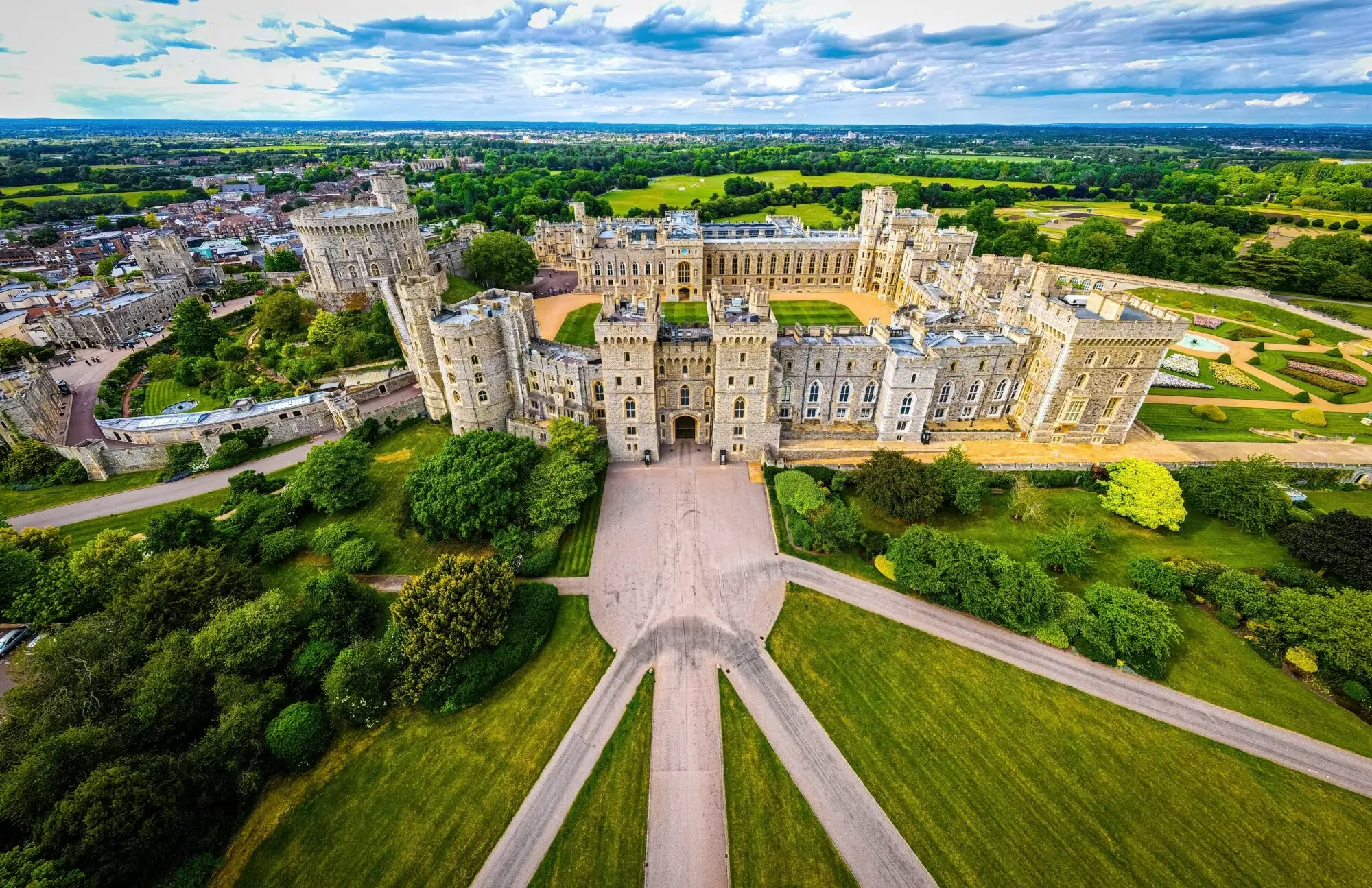 Aerial view of Windsor Castle