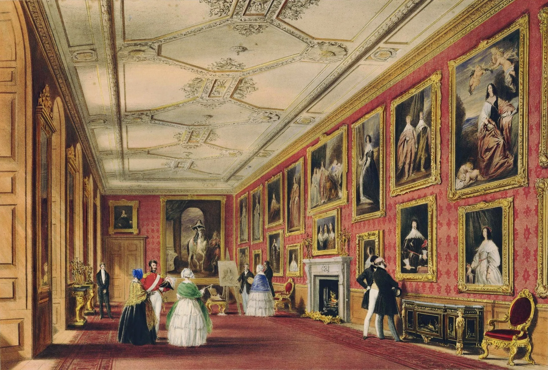 Historic Windsor Castle interior painting