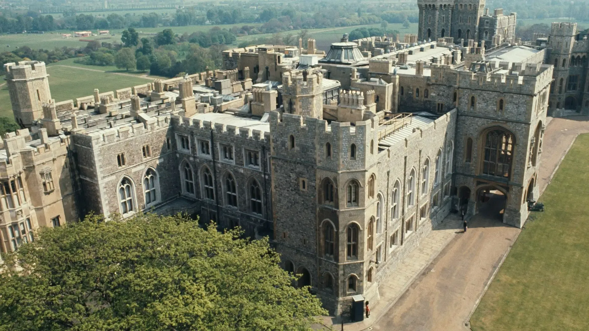 Aerial view of Windsor Castle