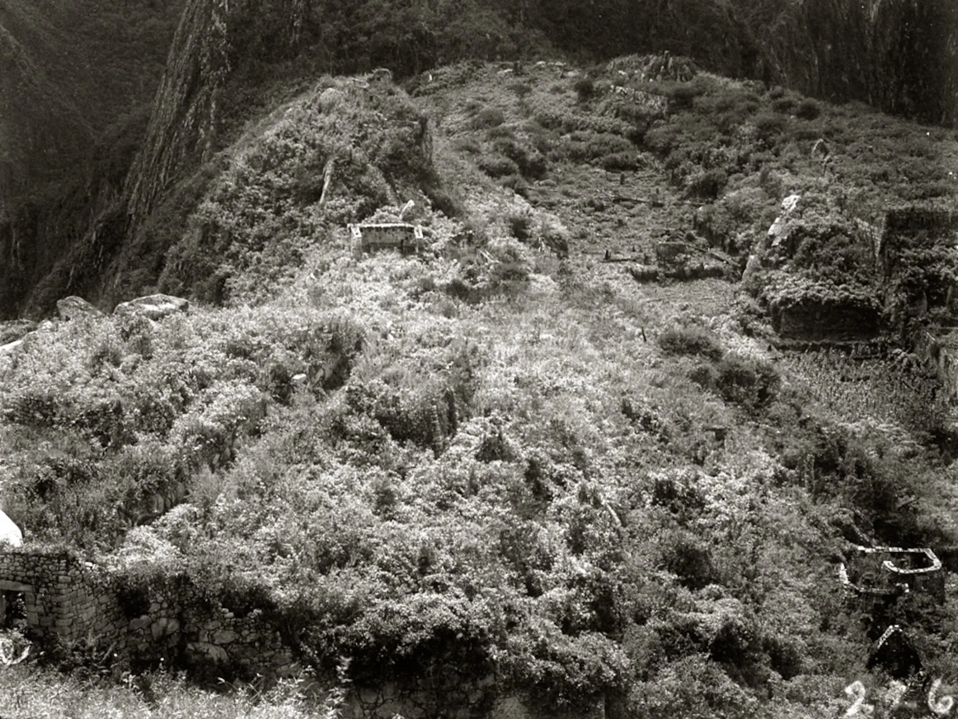 Machu Picchu site before modern excavation