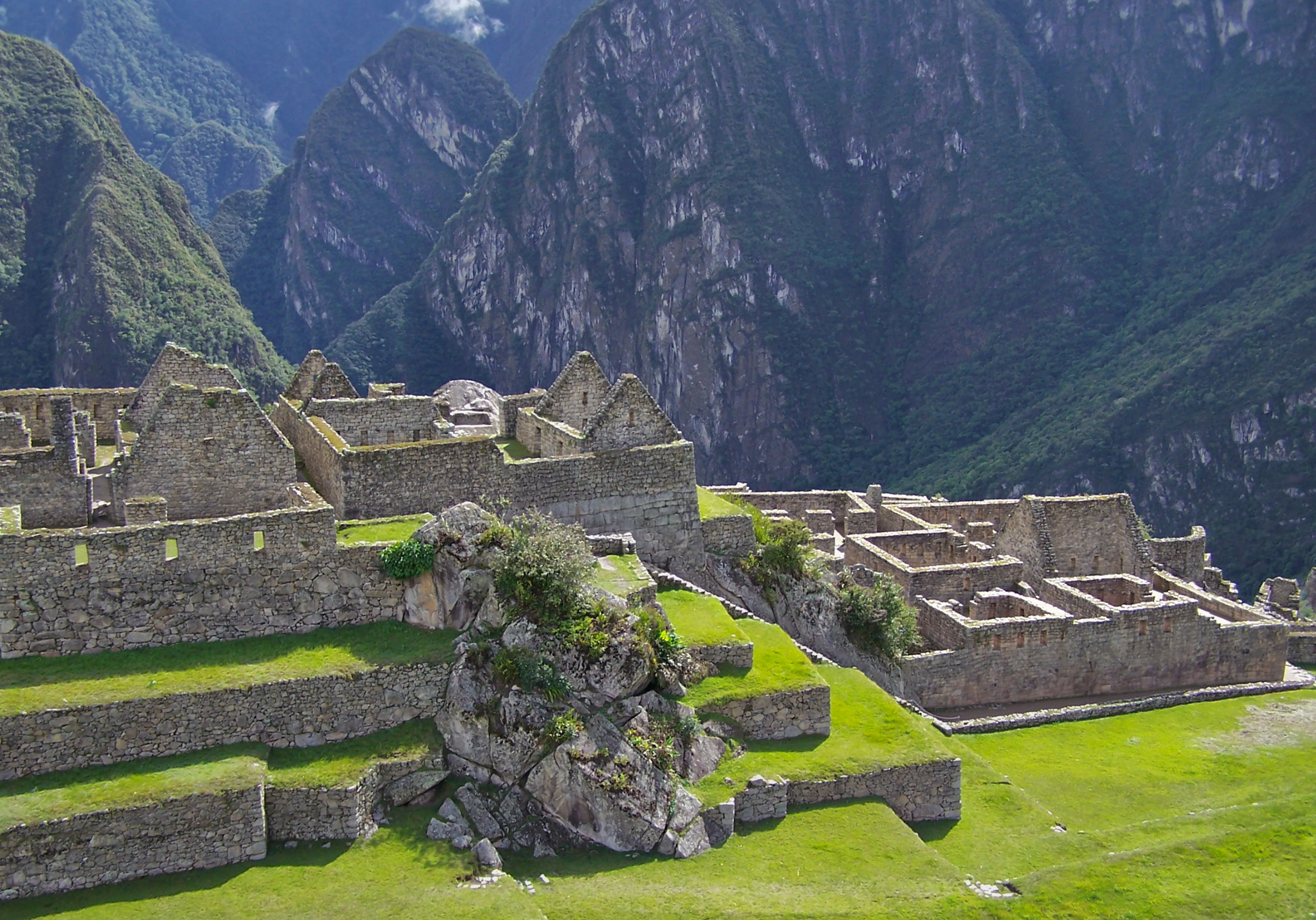 Ancient stone houses in Machu Picchu
