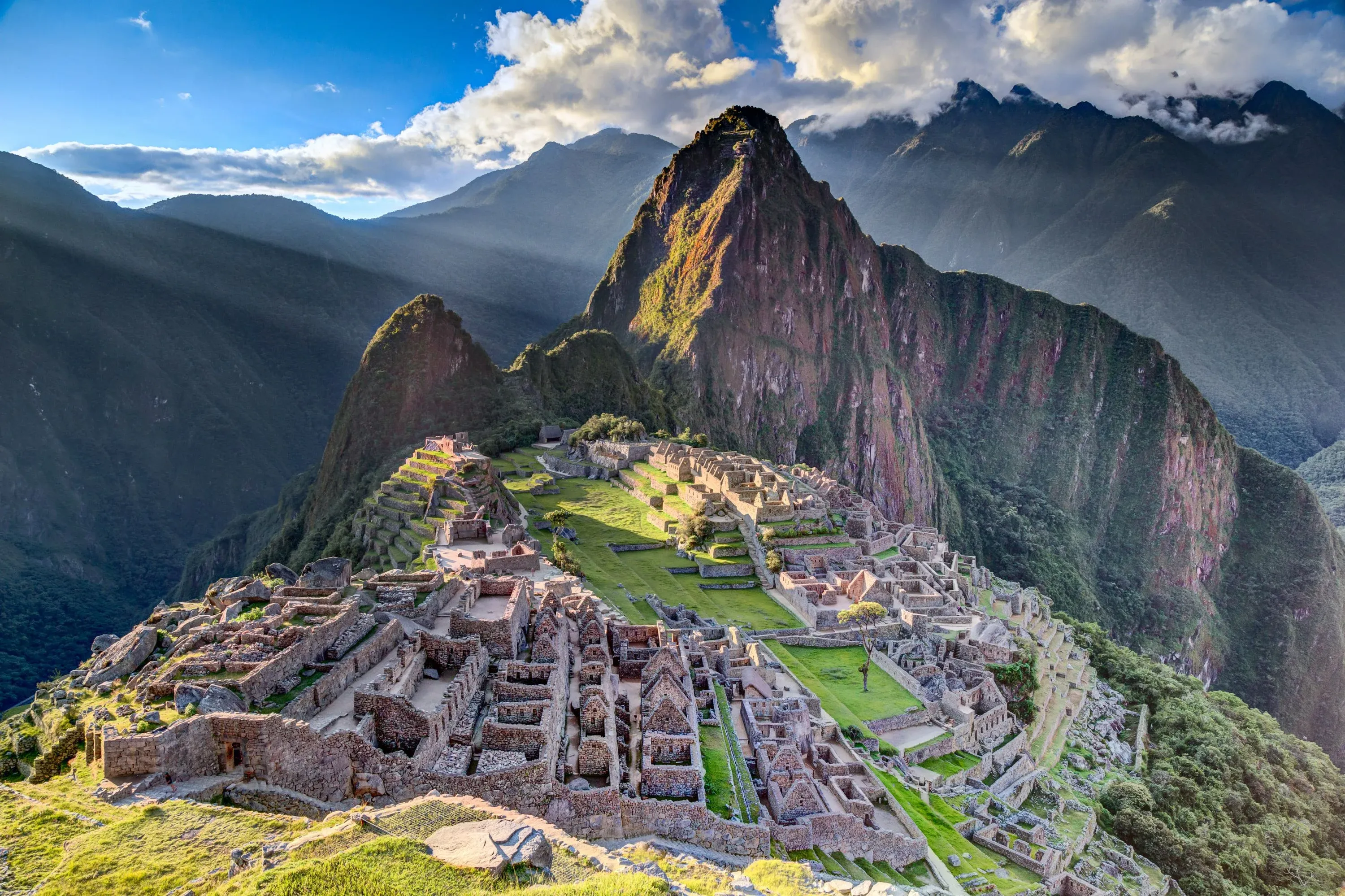 Machu Picchu landscape at sunset