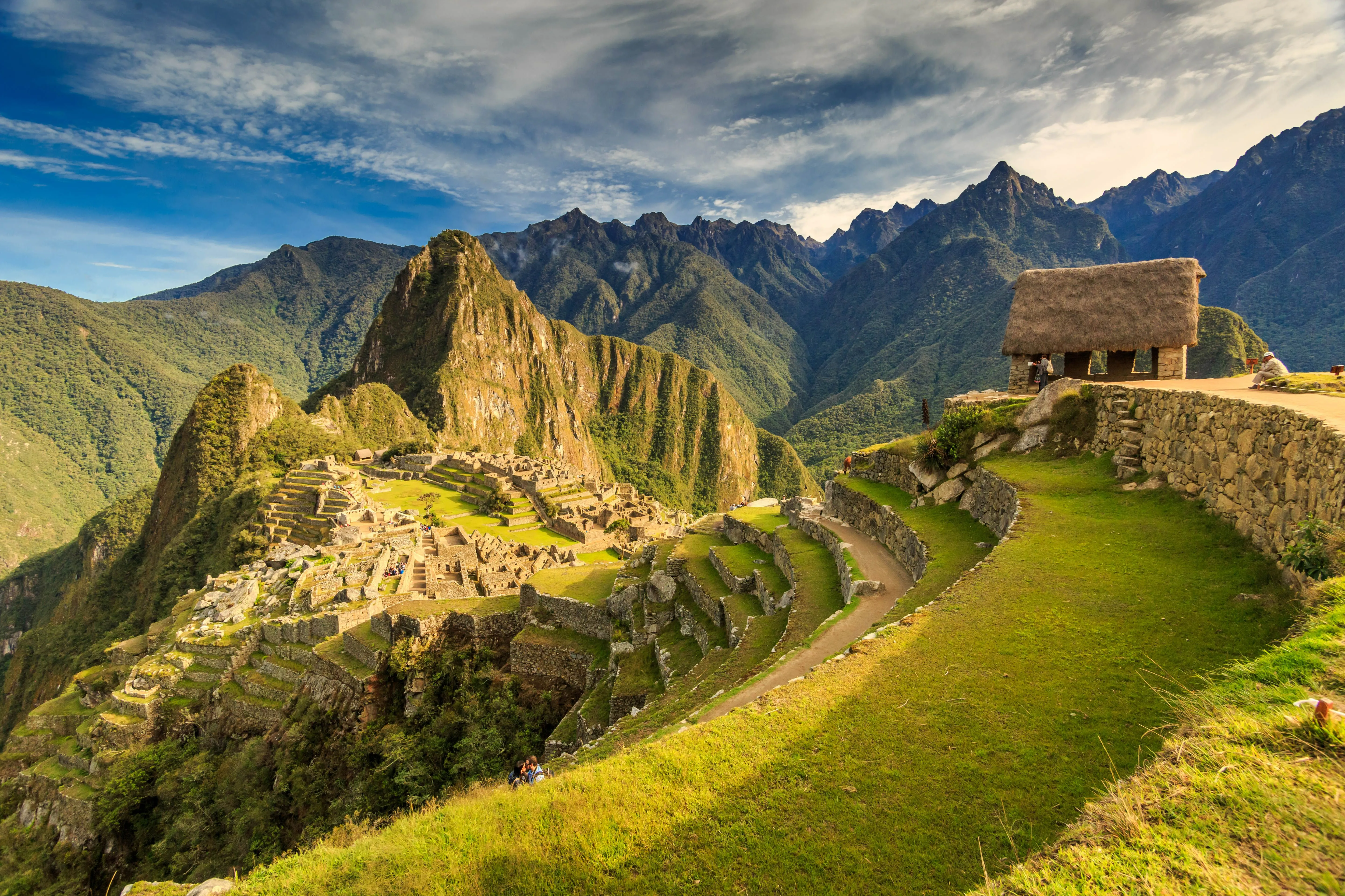 Stone terraces at Machu Picchu
