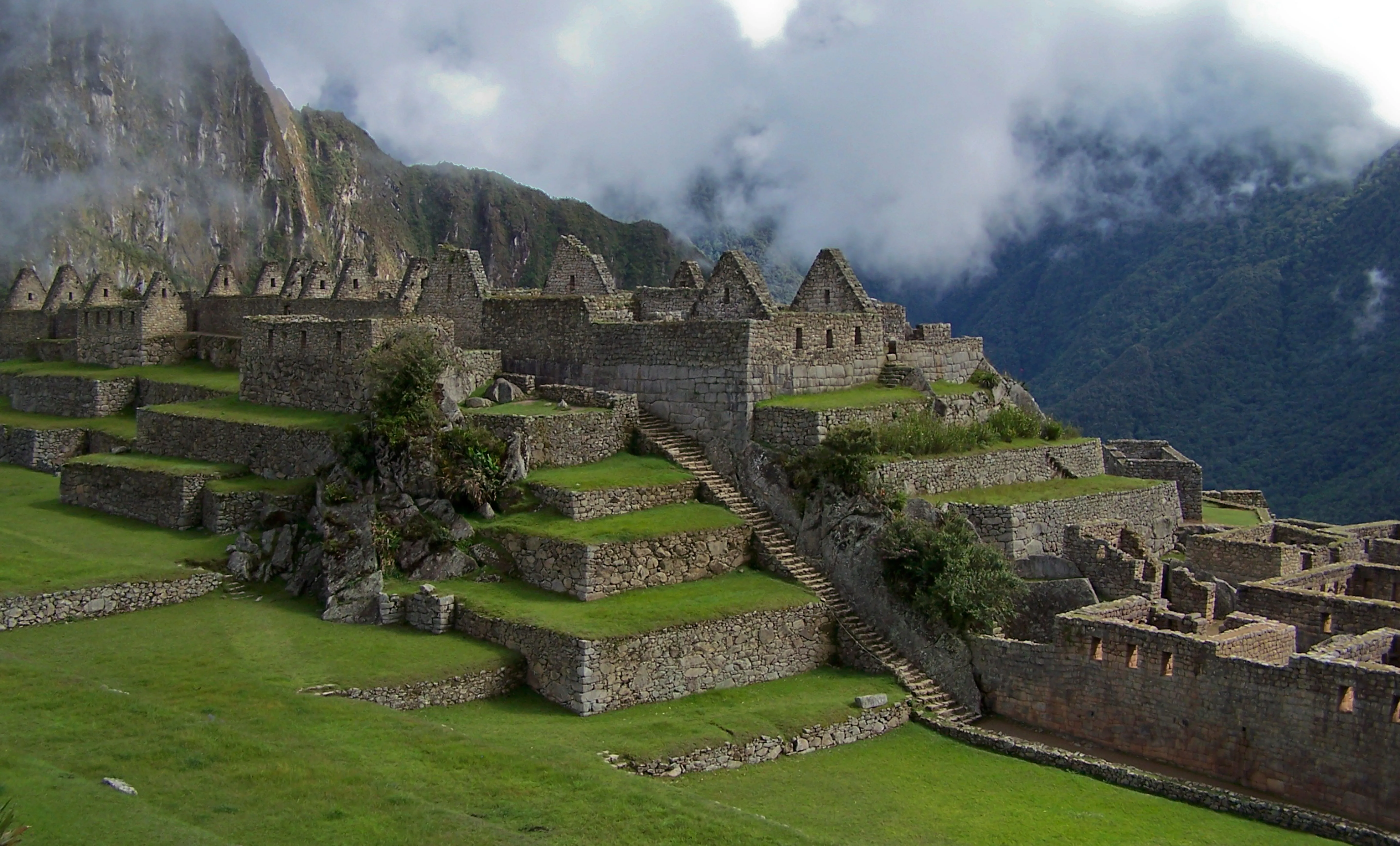 View from the top of Machu Picchu hill