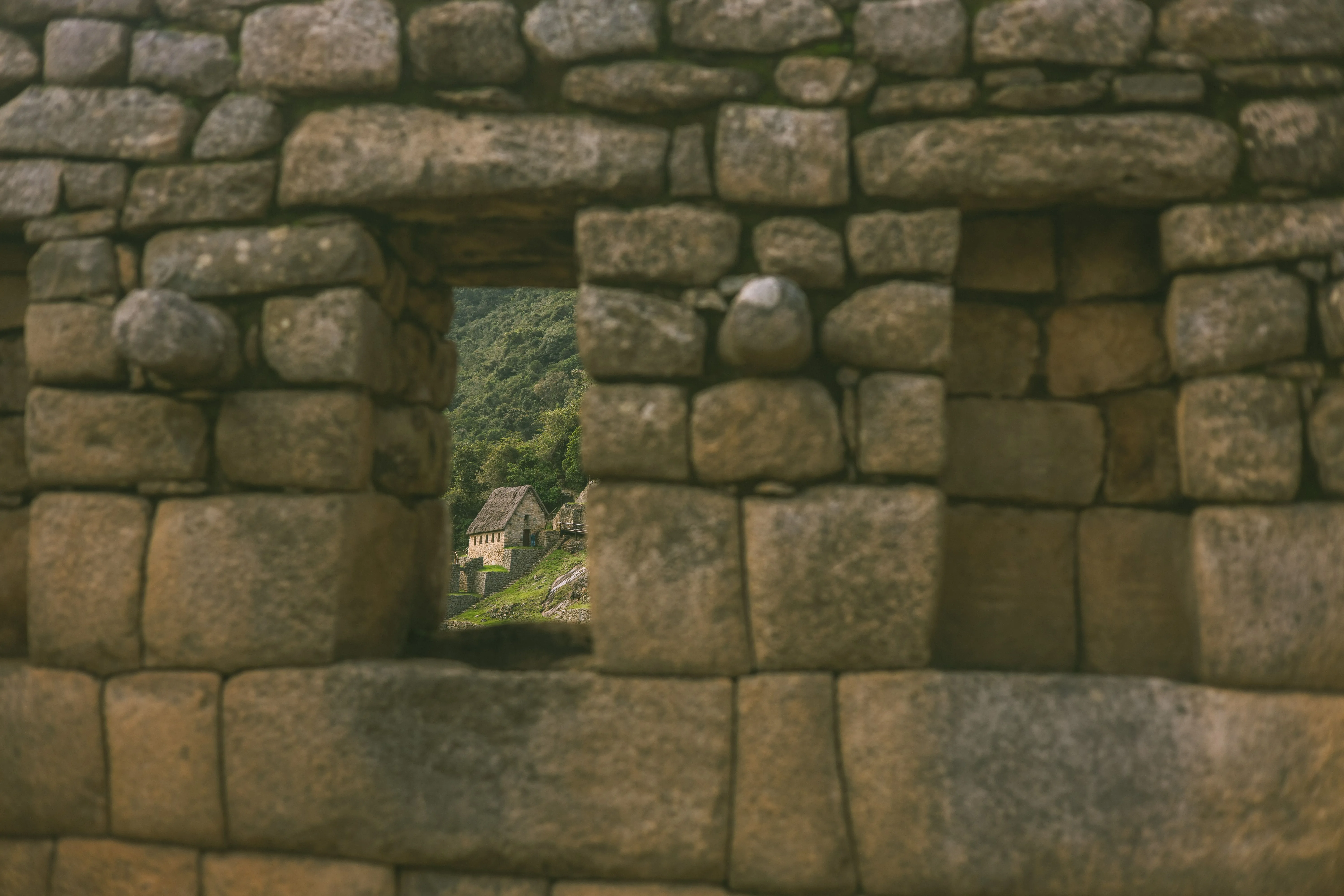Inca stone walls and trapezoid windows