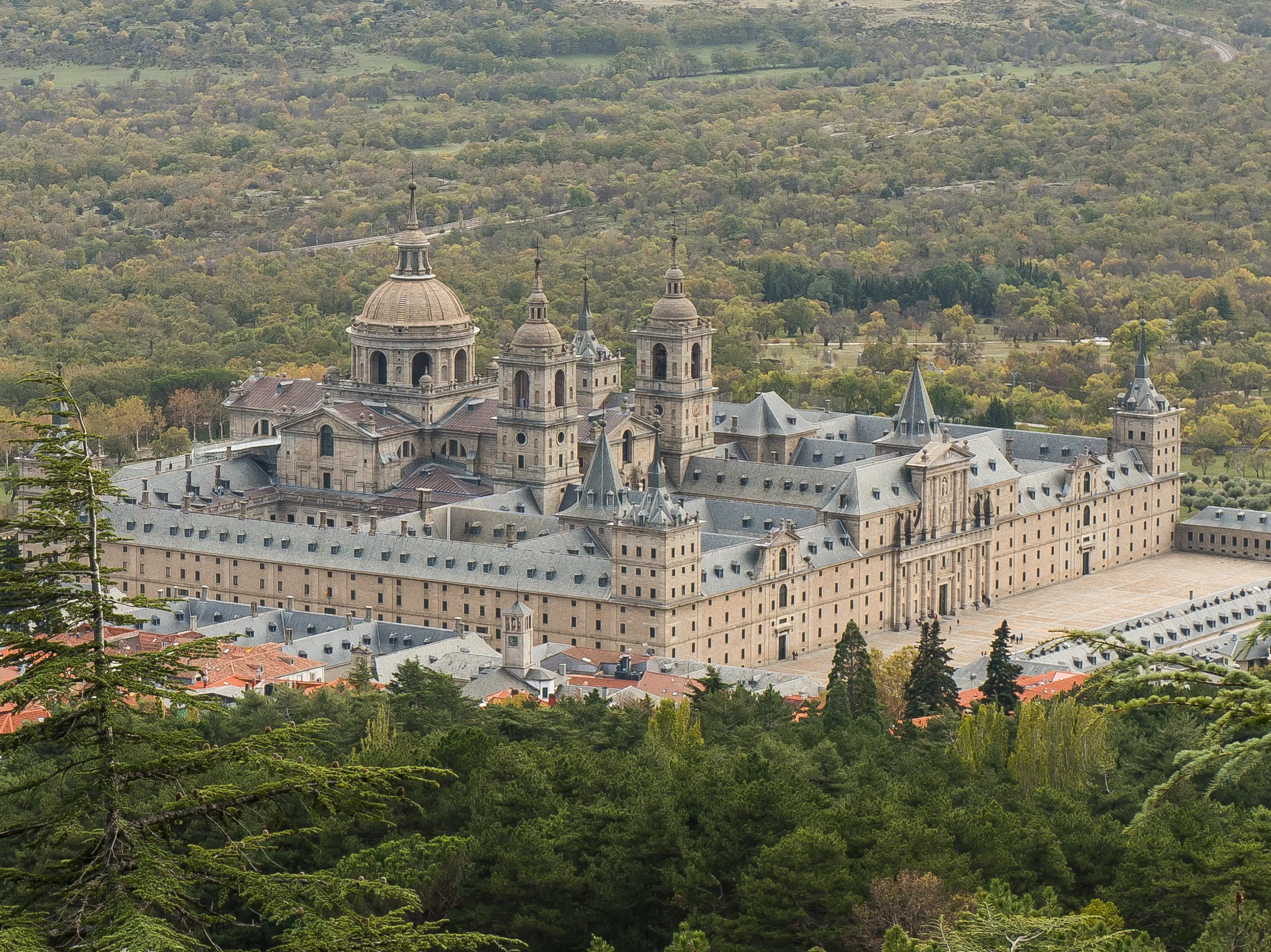 Aerial view of El Escorial