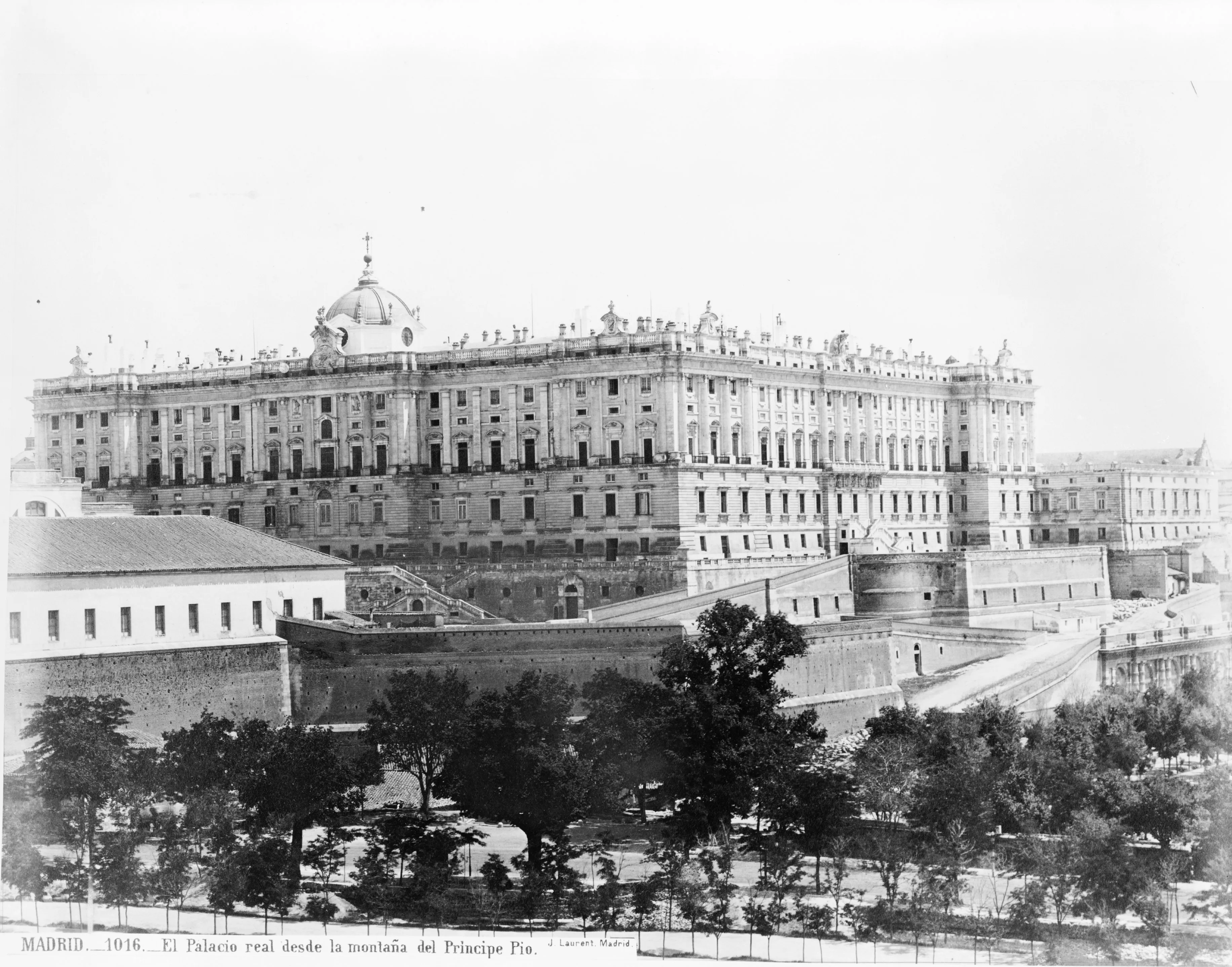 Royal Palace of Madrid view circa 1910