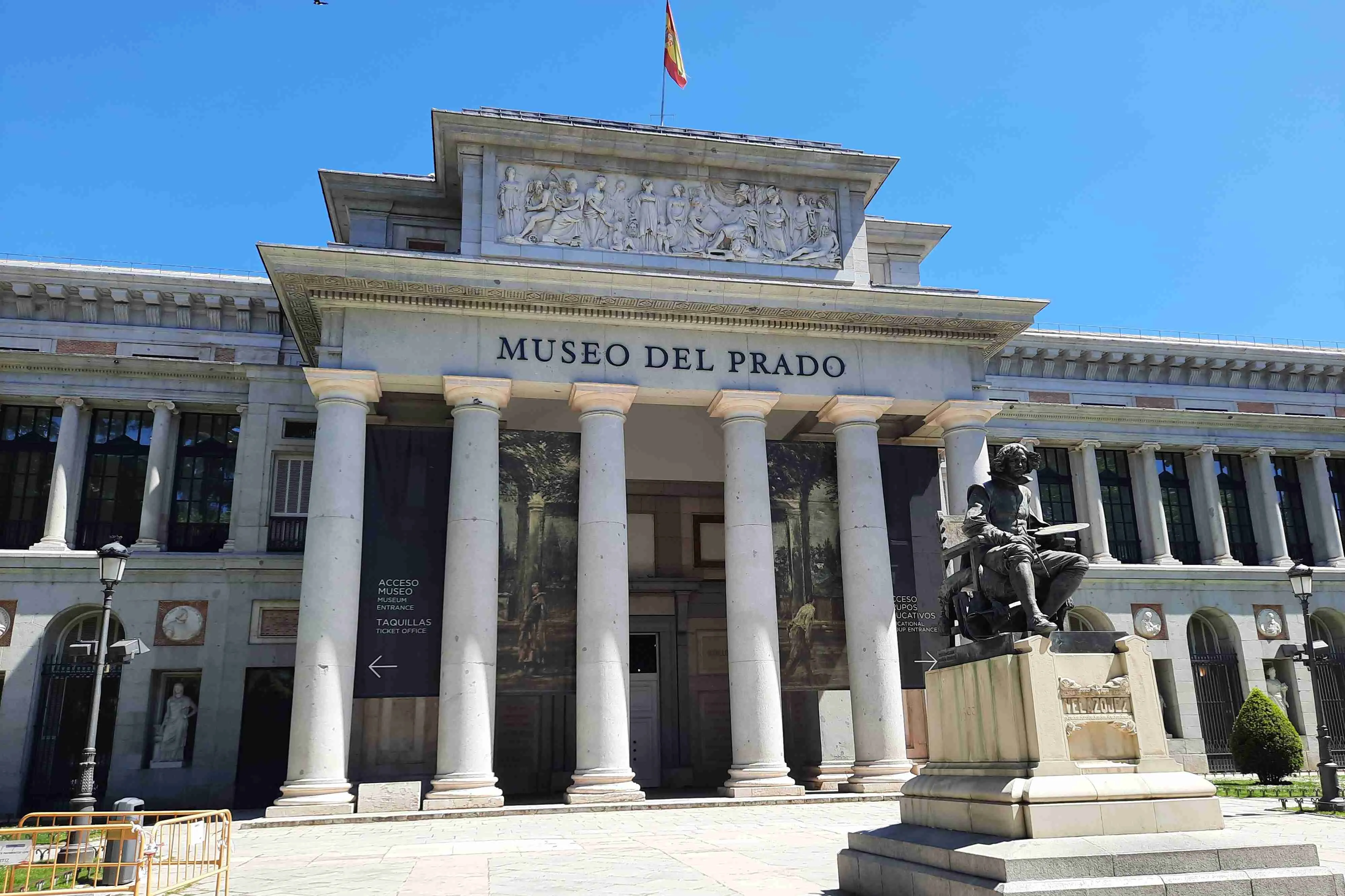 Exterior view of the Museo del Prado in Madrid