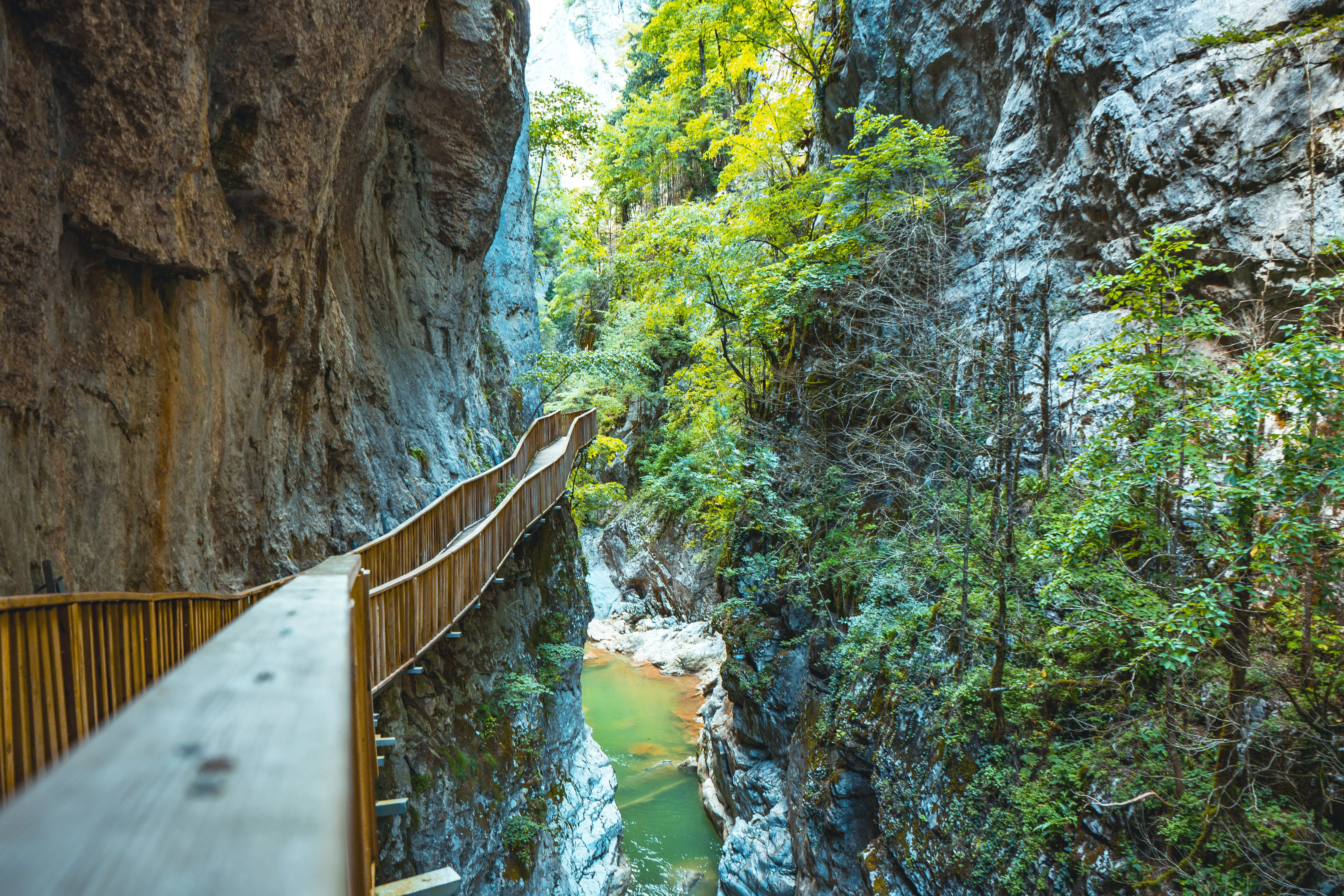 Caminito del Rey canyon footbridge view