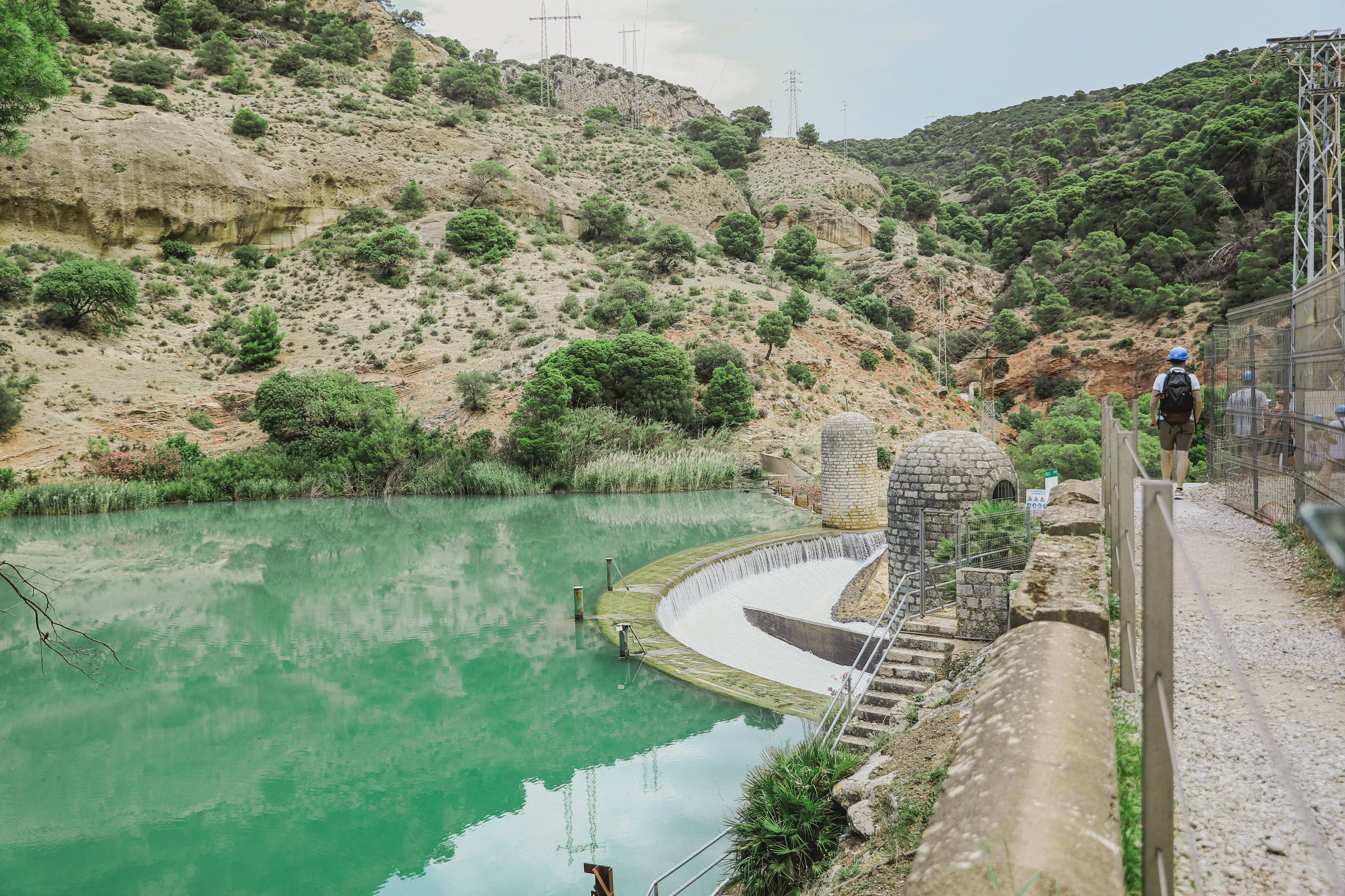 Reservoir and dam landscape close to Caminito del Rey