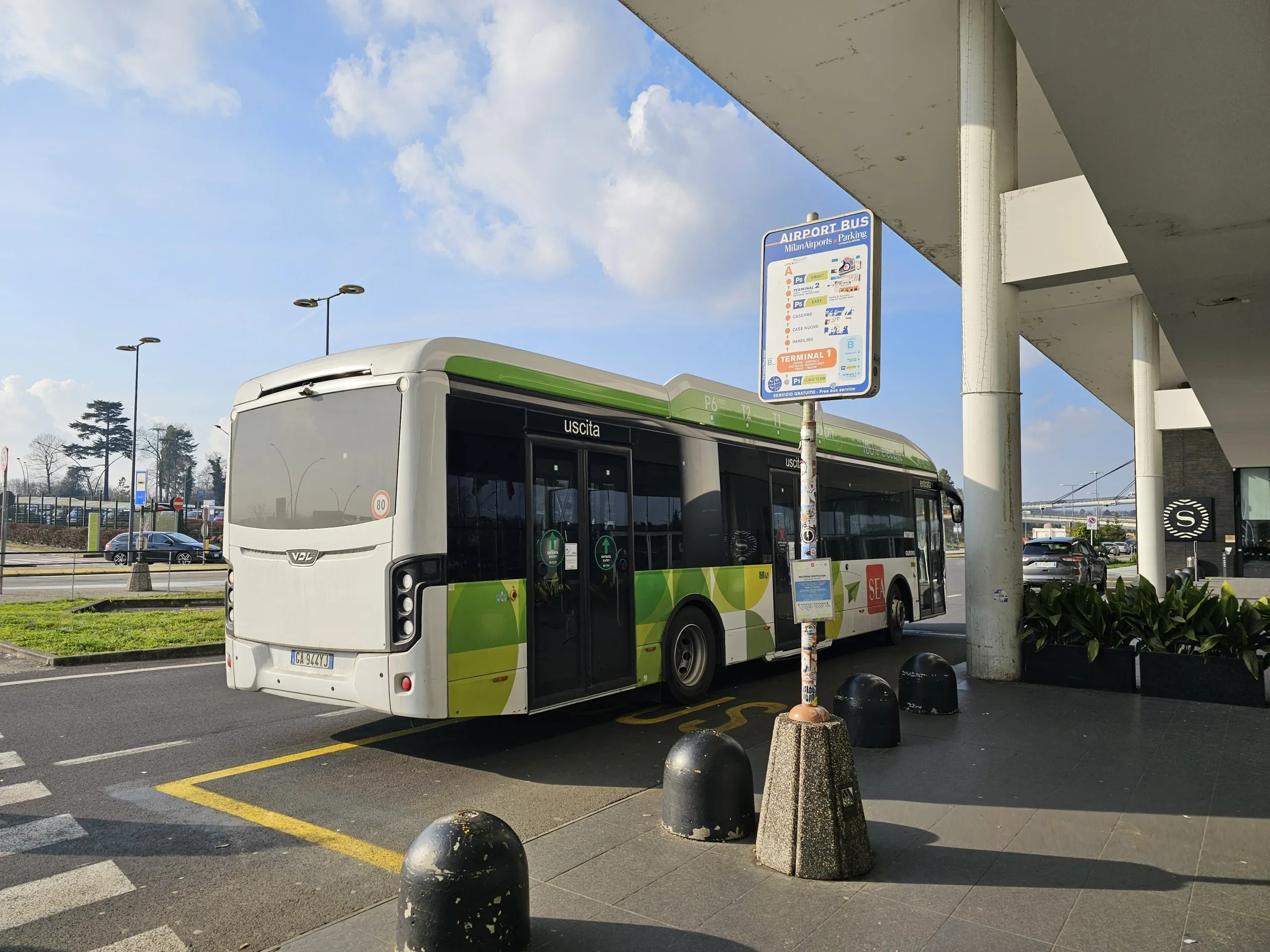 Malpensa shuttle terminal boarding area