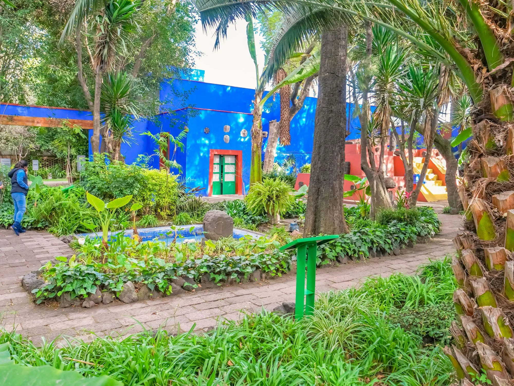 Colorful courtyard at Casa Azul