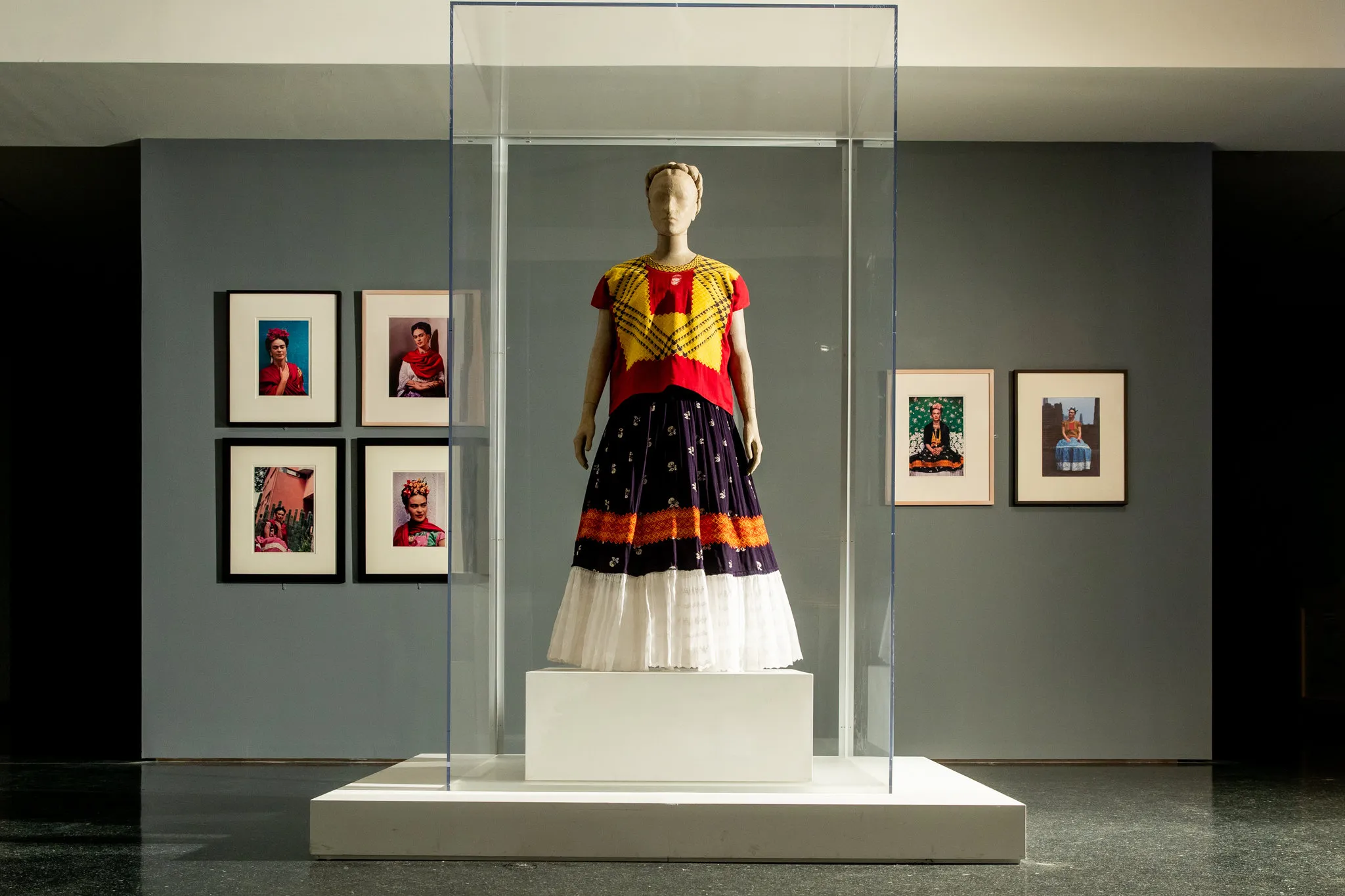 Frida Kahlo garments on display
