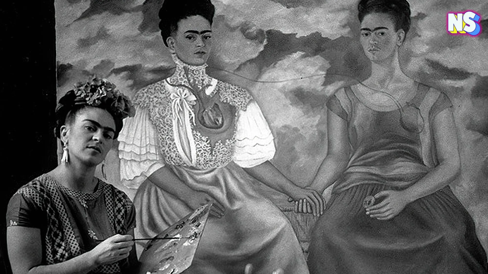 Frida Kahlo painting The Two Fridas