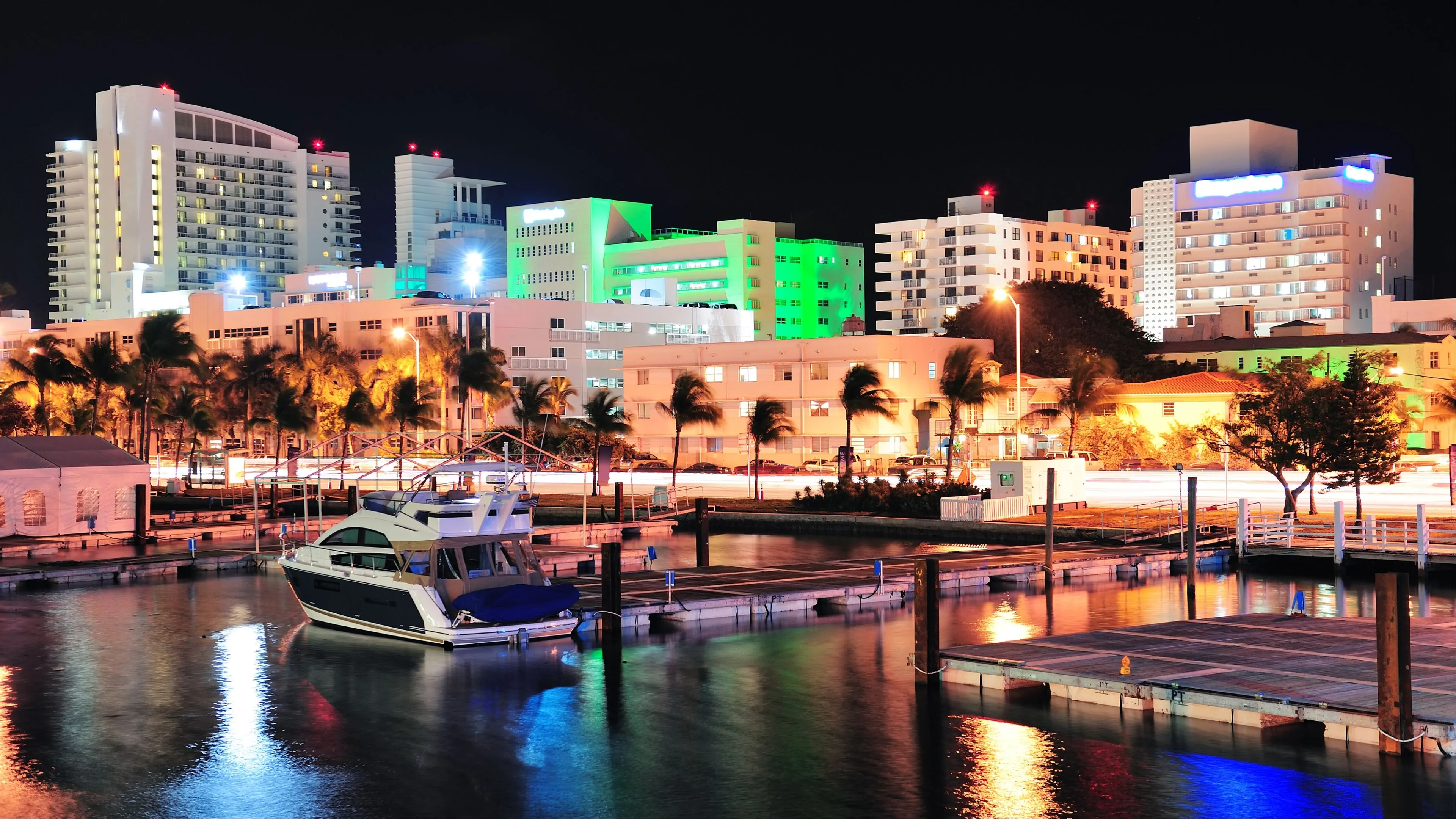 Miami marina and boats