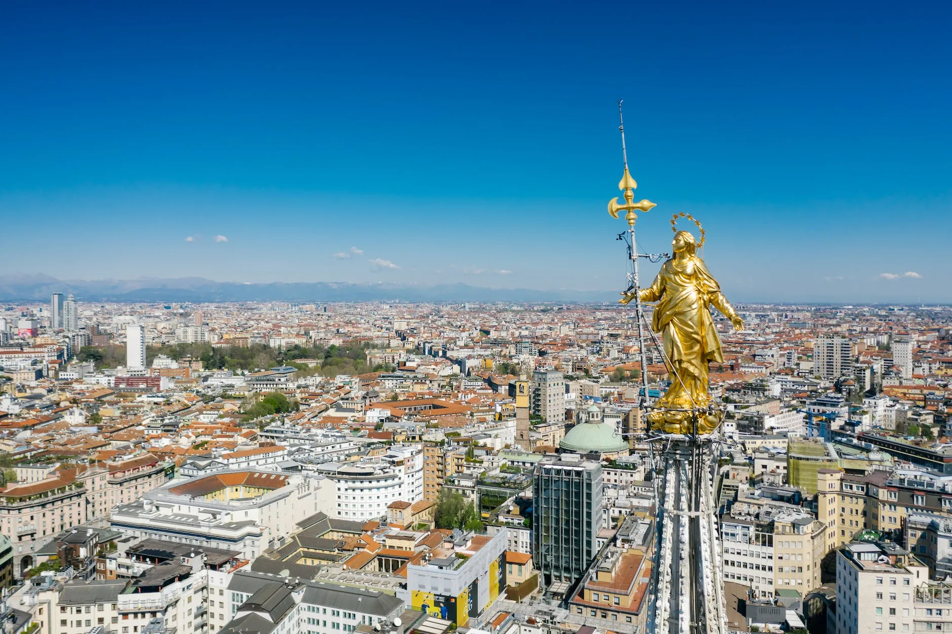 Milan Dome Summit Golden Madonna View