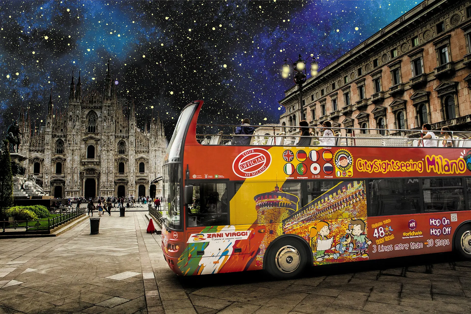 Milan by Night: The Magic of the Open Top Bus