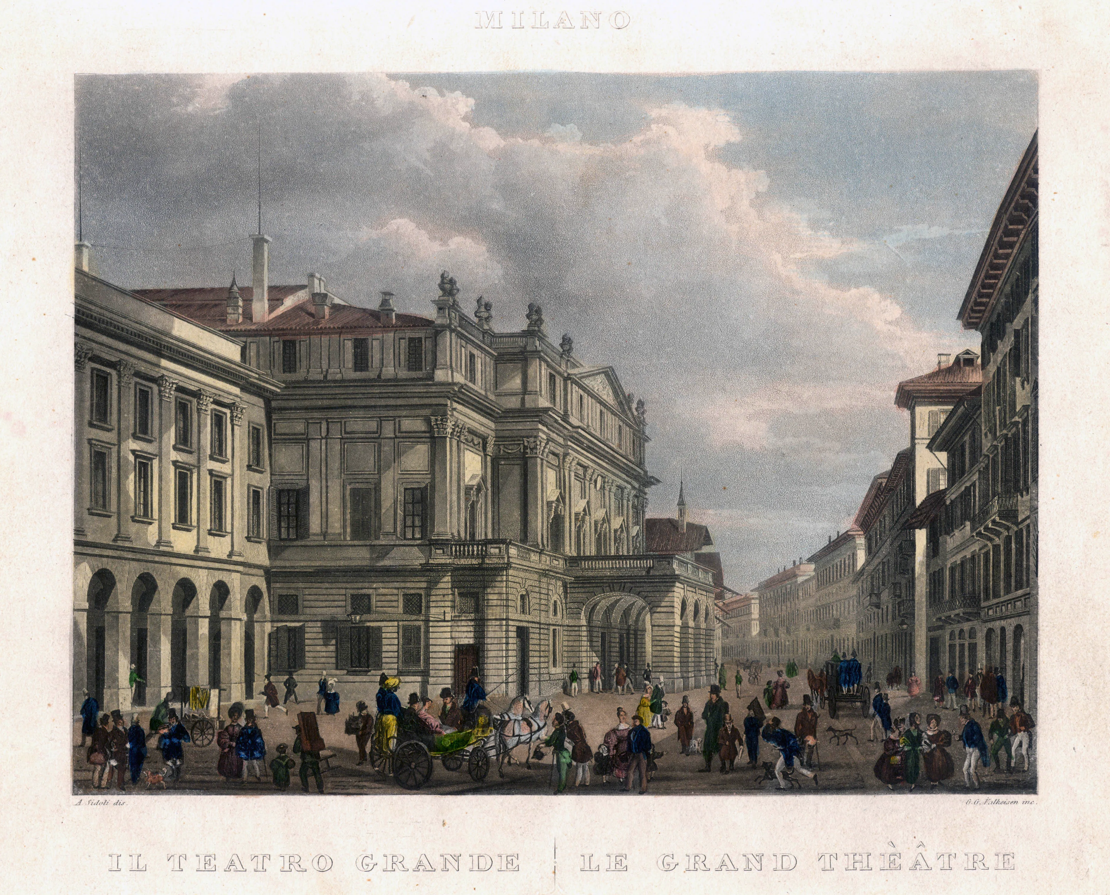La Scala Theatre Exterior Miniature 1870
