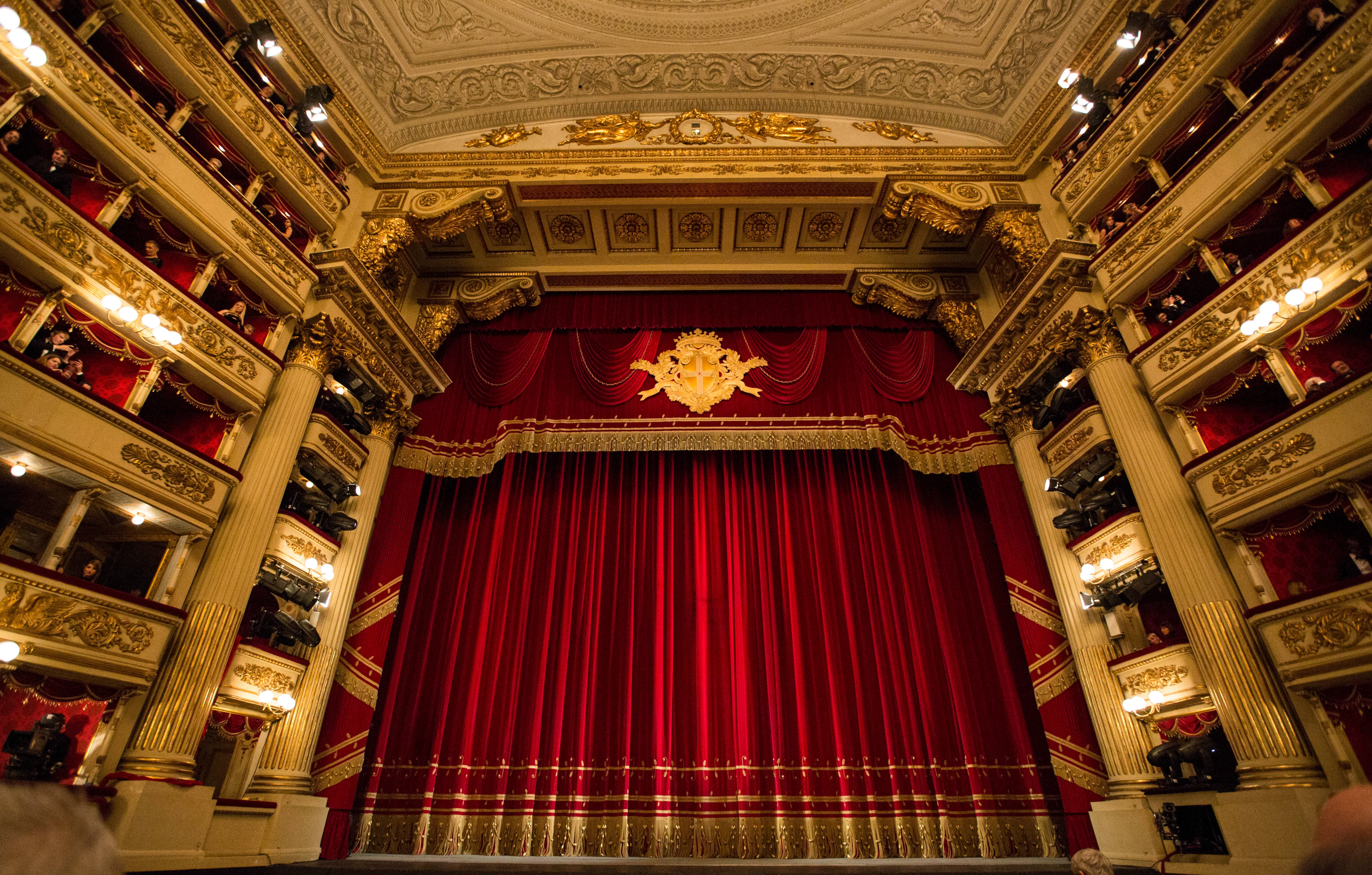 Curtains view from the audience seats