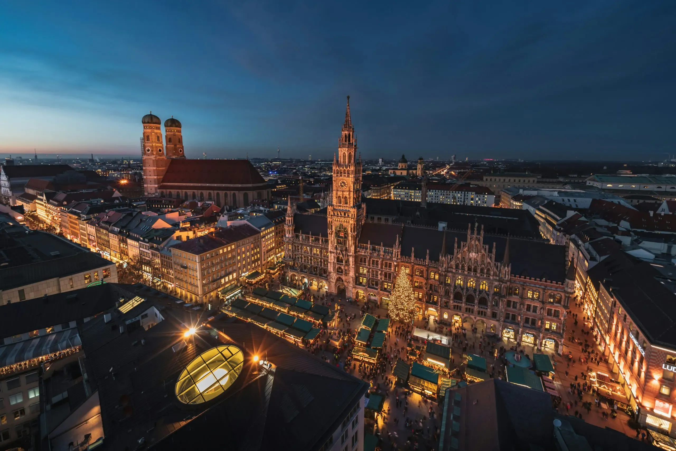 Munich Main Square at Night