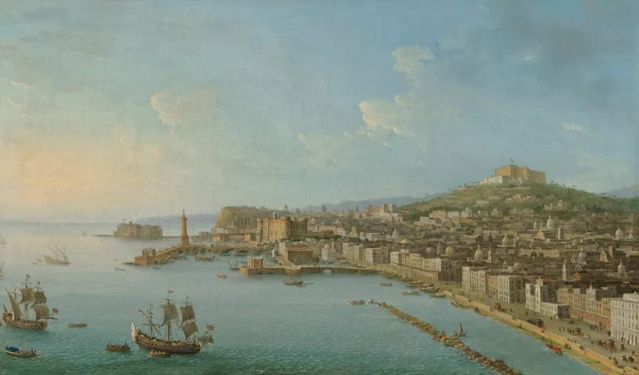 Antonio Joli view of Naples with Castel Nuovo (1759)