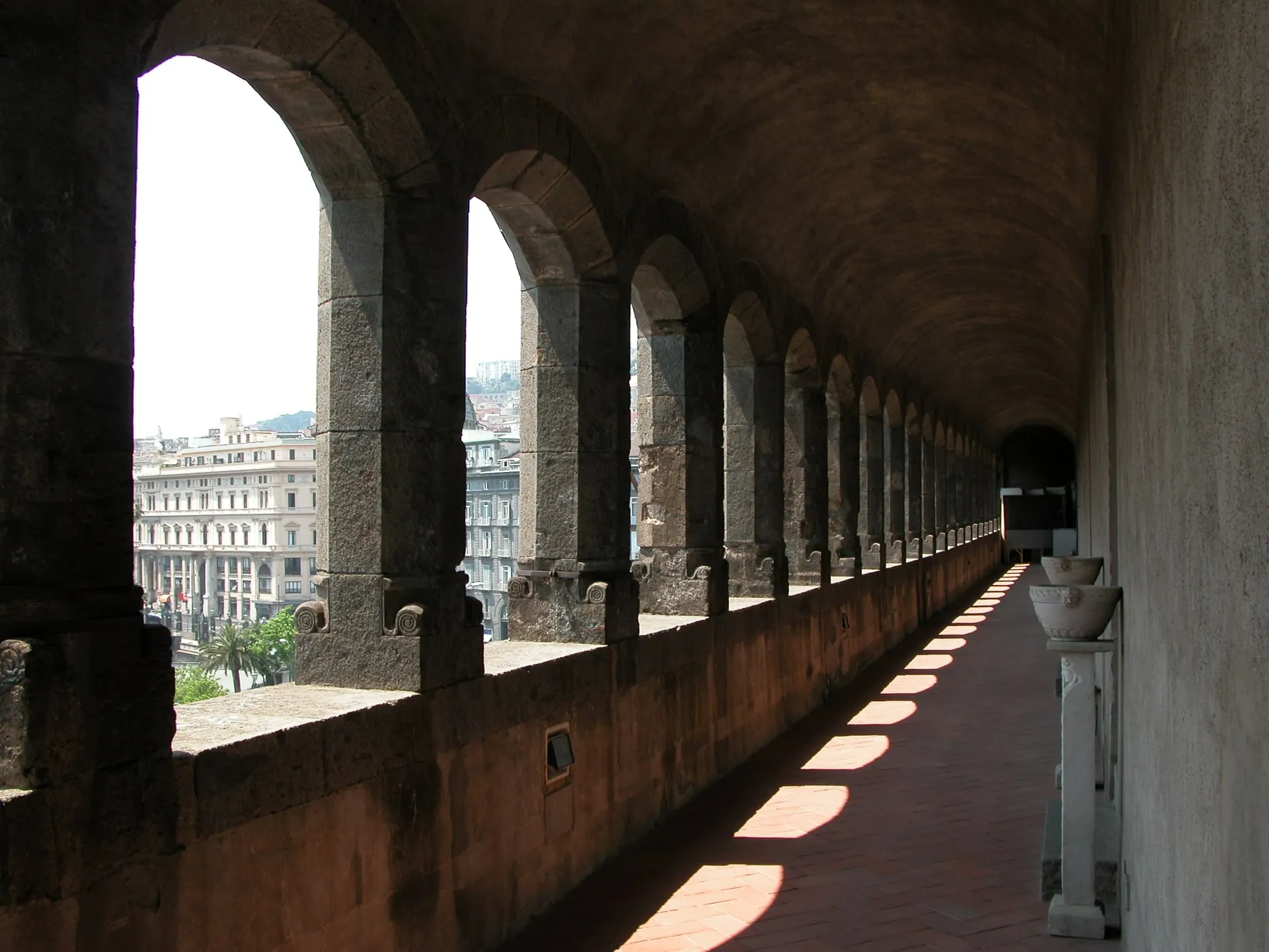 Walkway and surrounding gallery at Castel Nuovo
