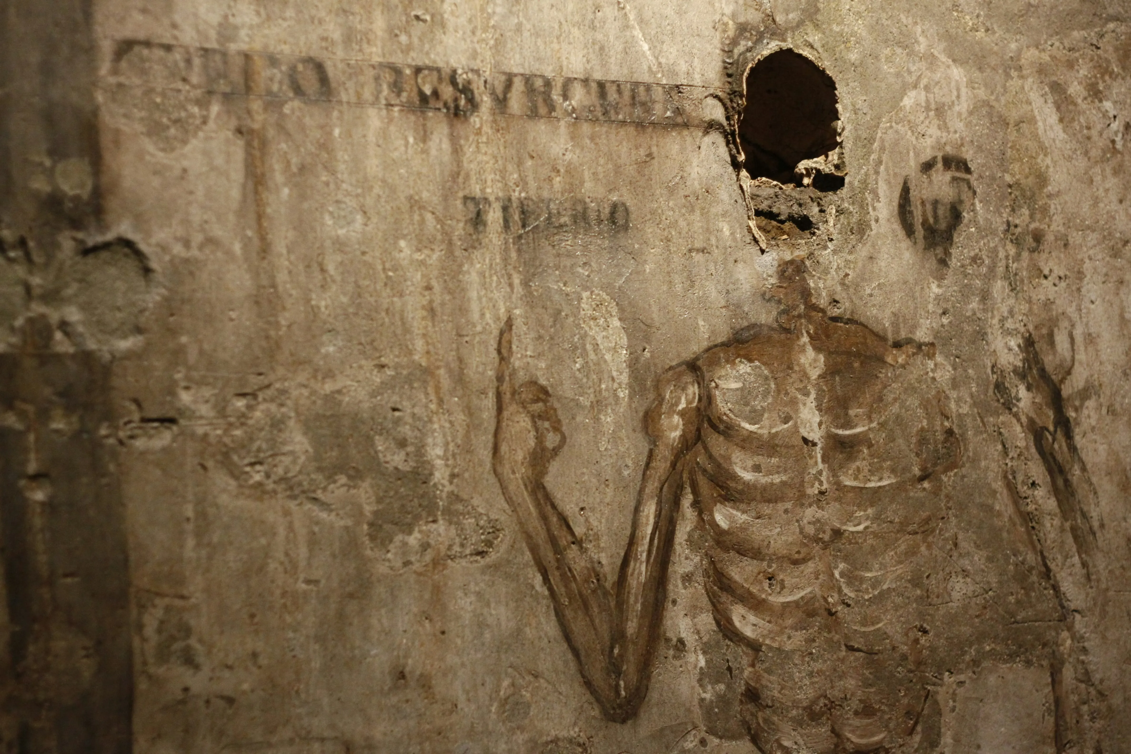 Intimate chapel space inside the Catacombs of San Gaudioso