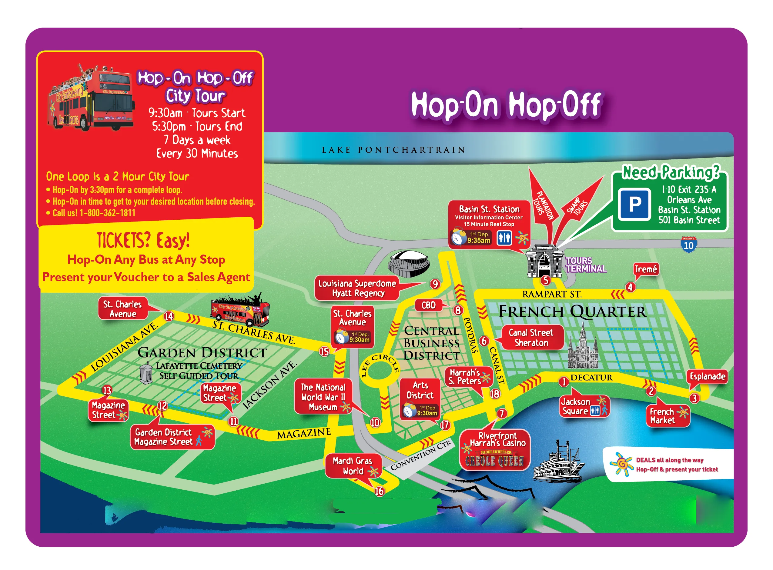 New Orleans Sightseeing Map