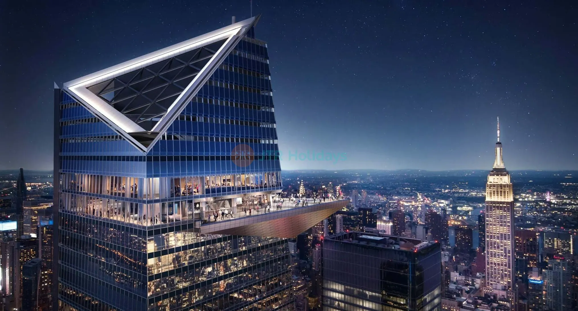 Edge NYC night view of Manhattan