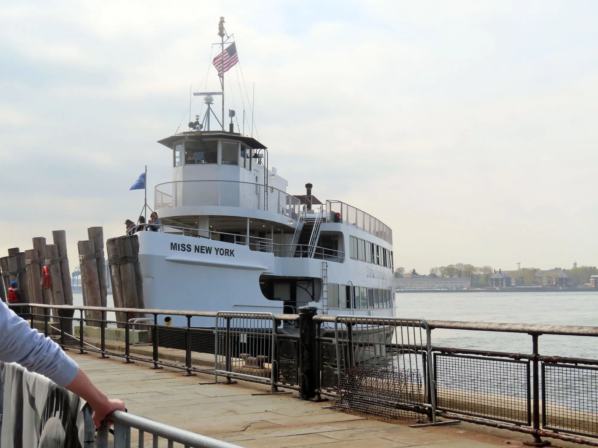 Ferry docking at Ellis Island