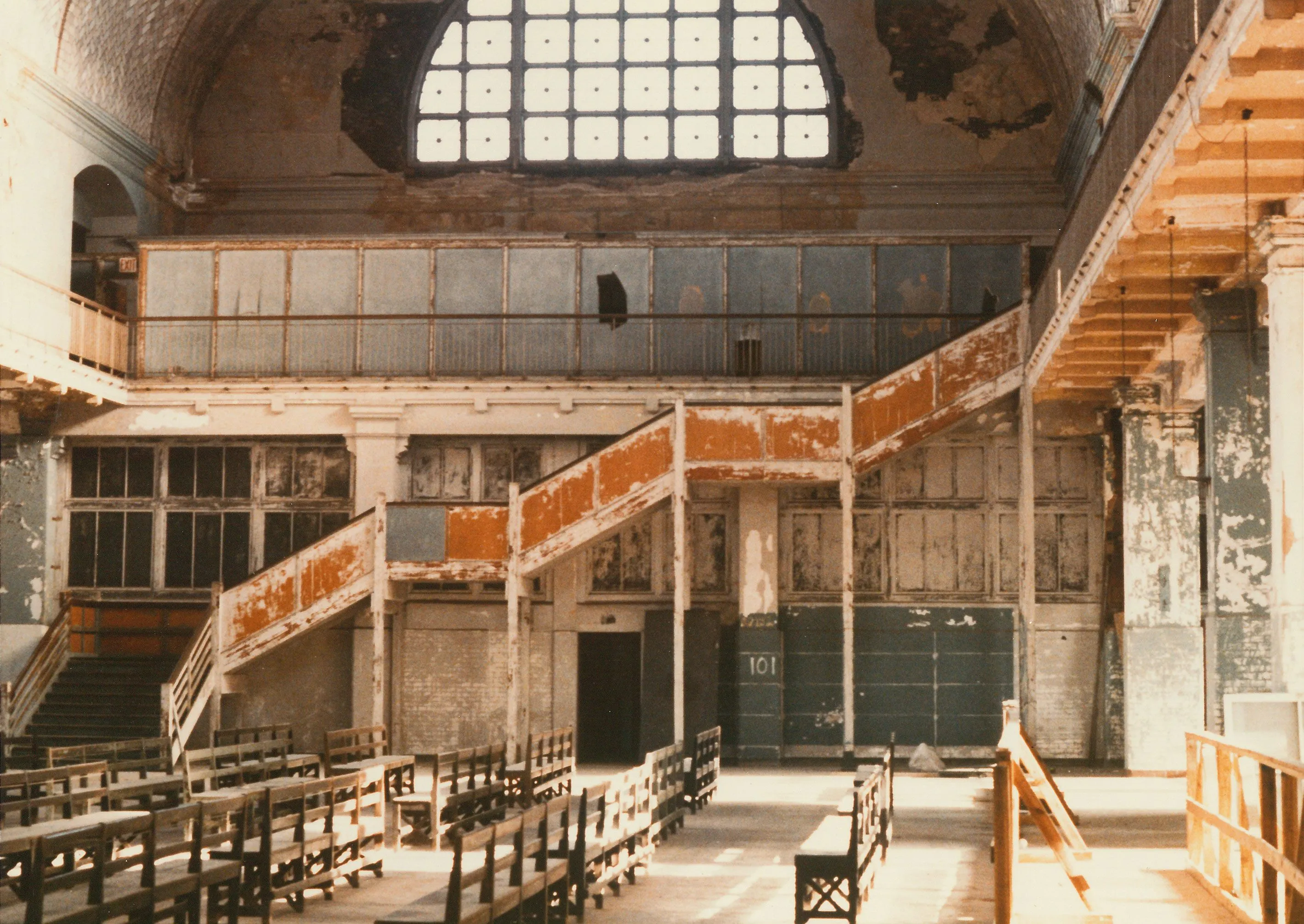 Interior staircase at Ellis Island