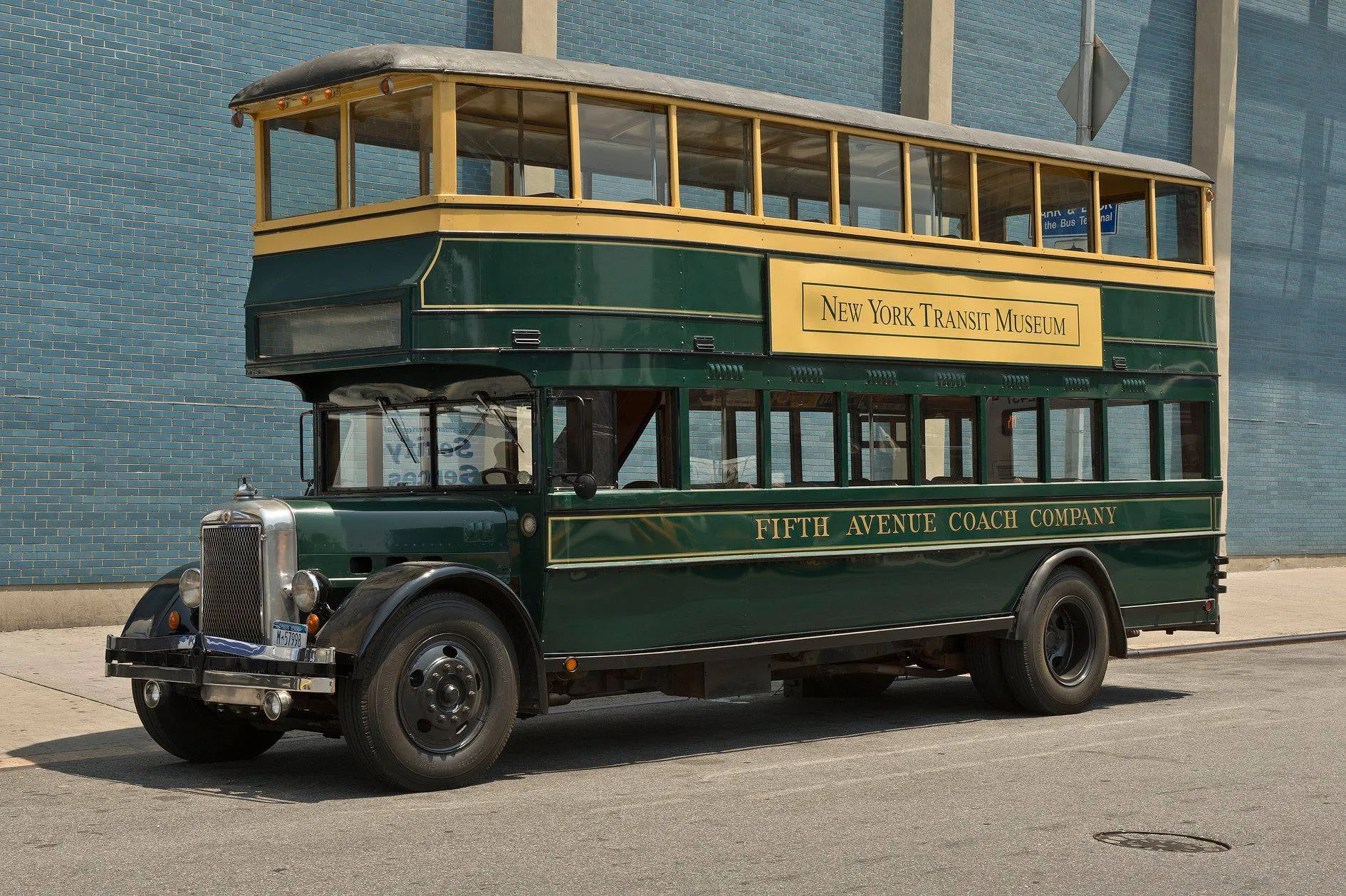 Historic double-decker omnibus