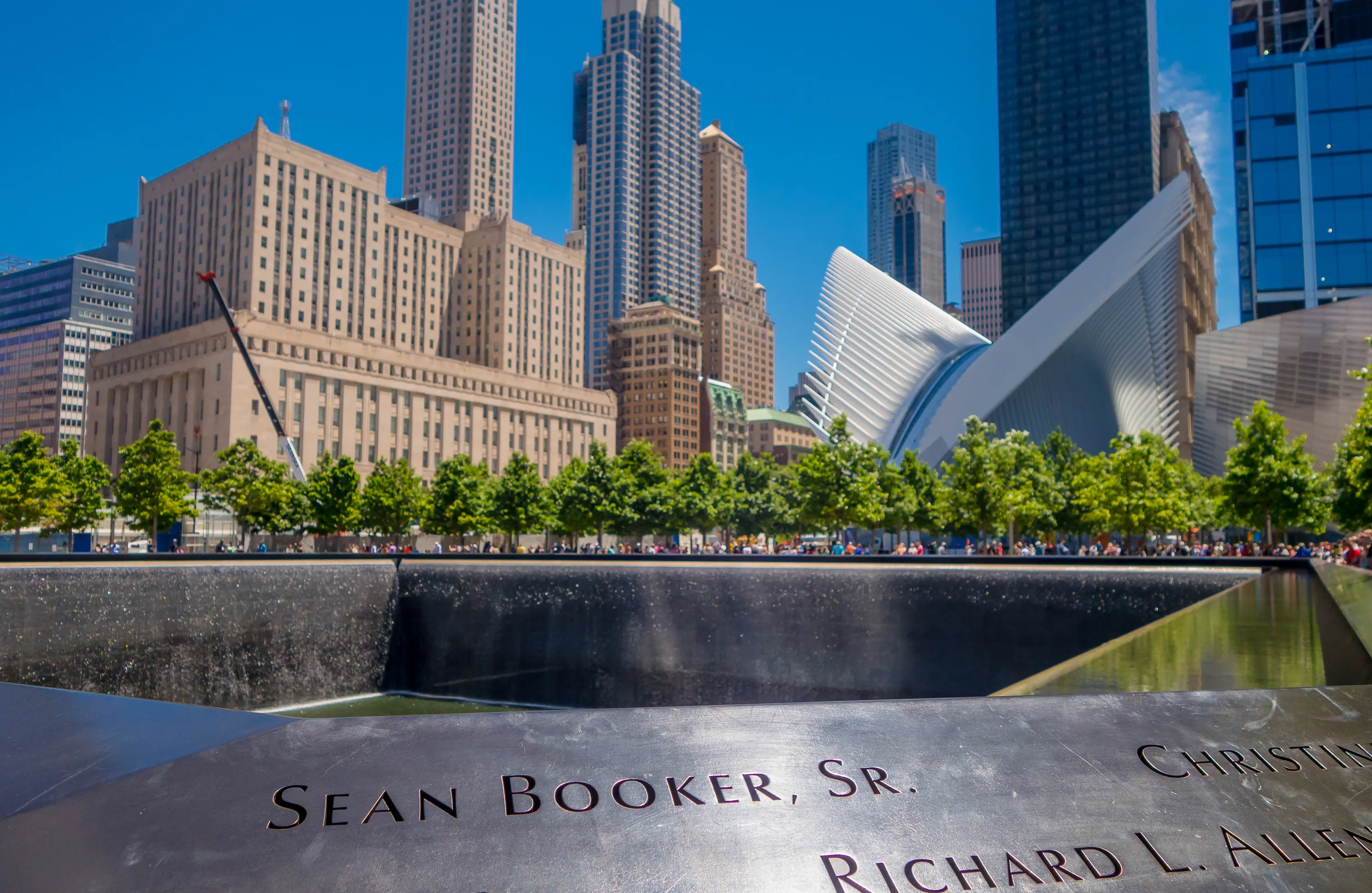 Names inscribed on the Memorial parapets