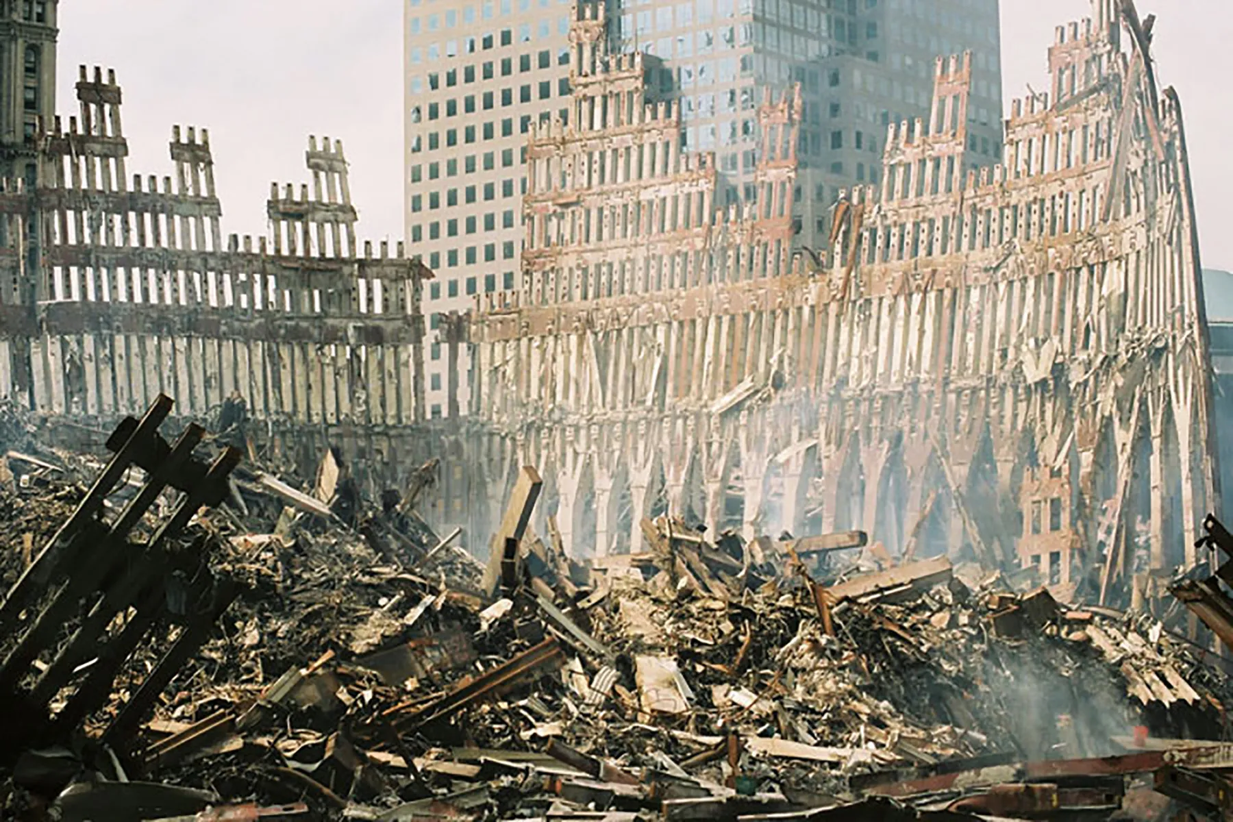 Ruins at the World Trade Center site