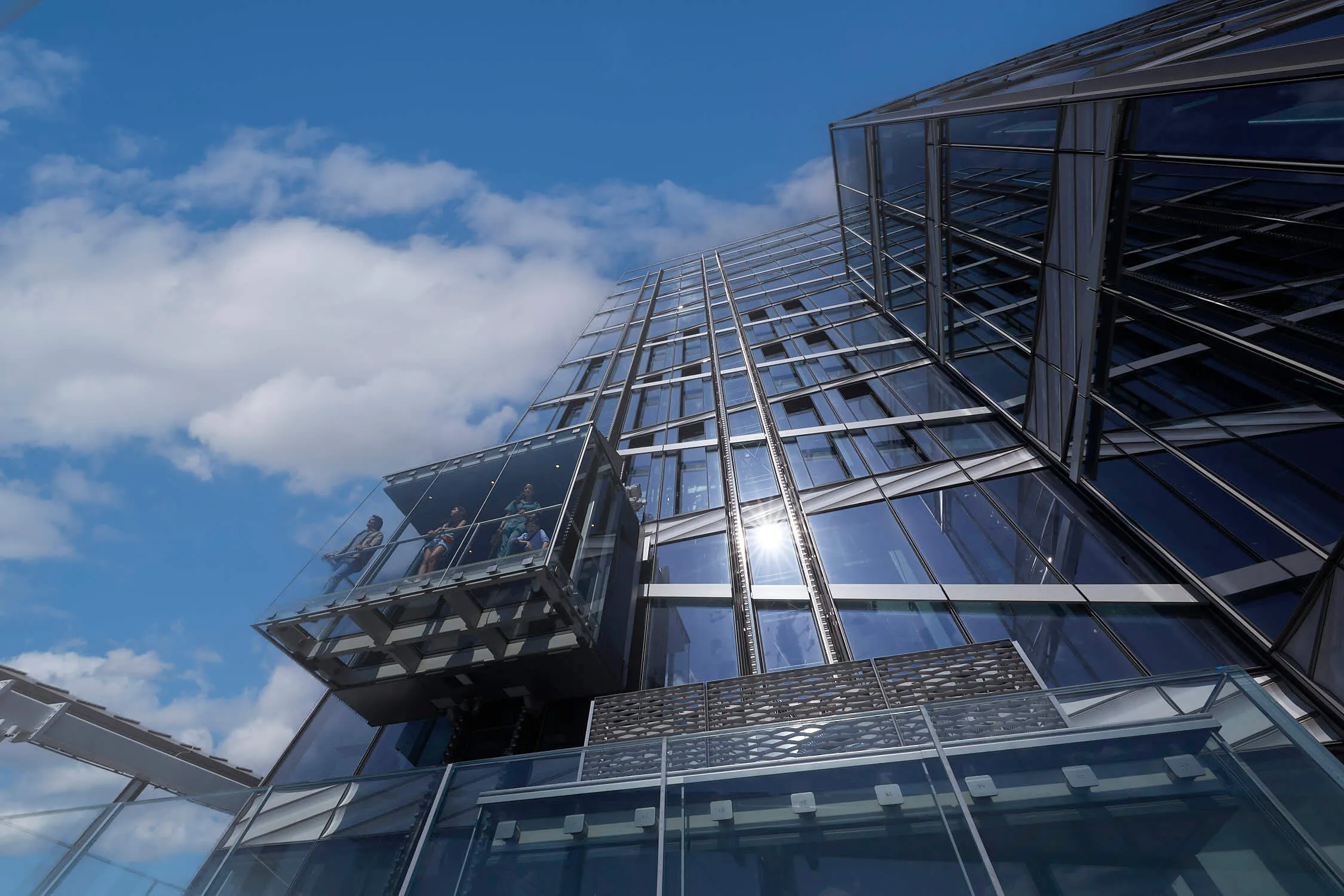 All-glass Ascent elevator exterior