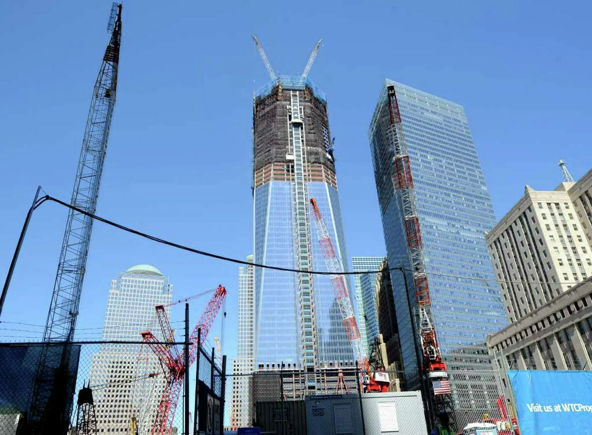 Structural work on One World Trade Center