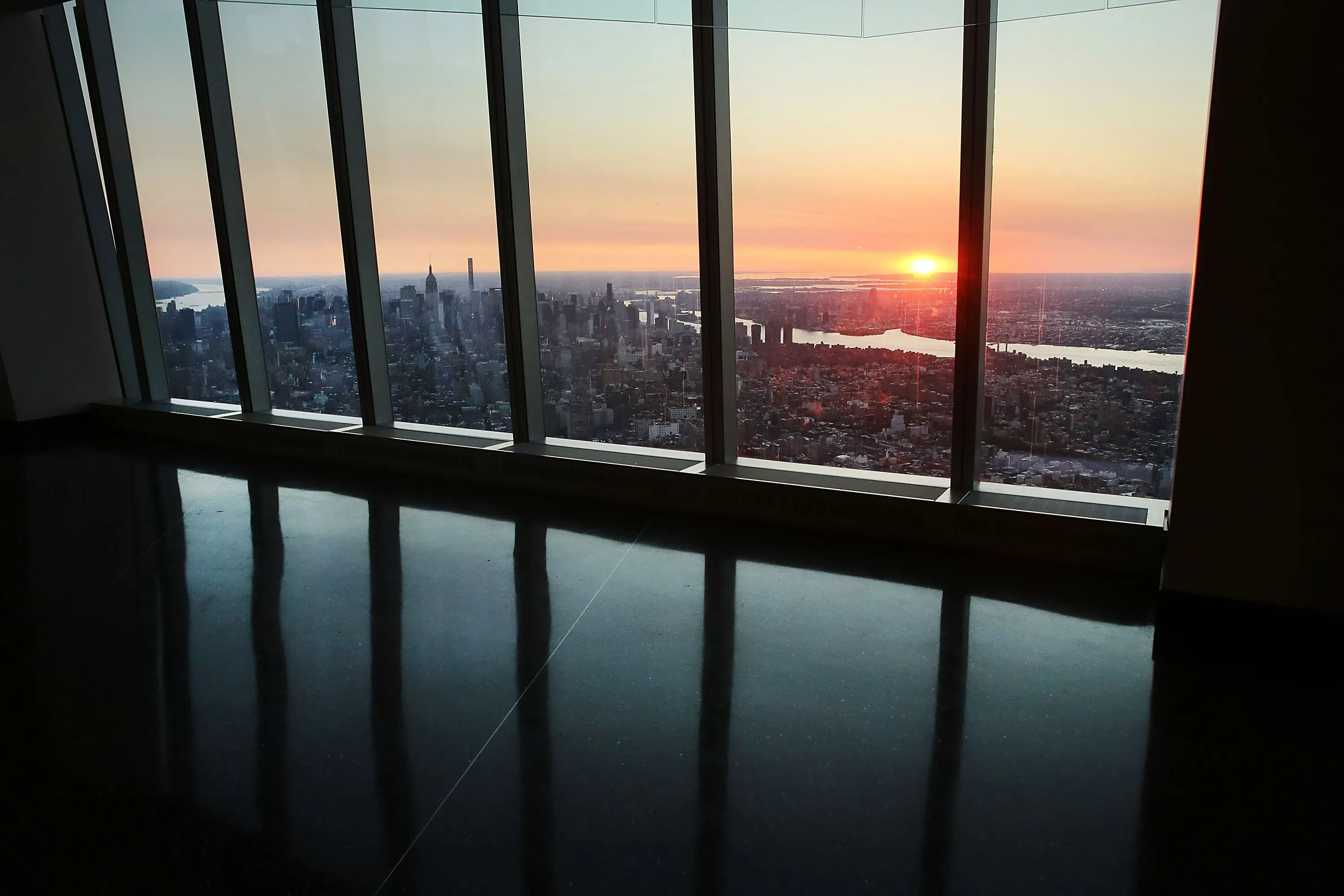 Sunset view from One World Observatory