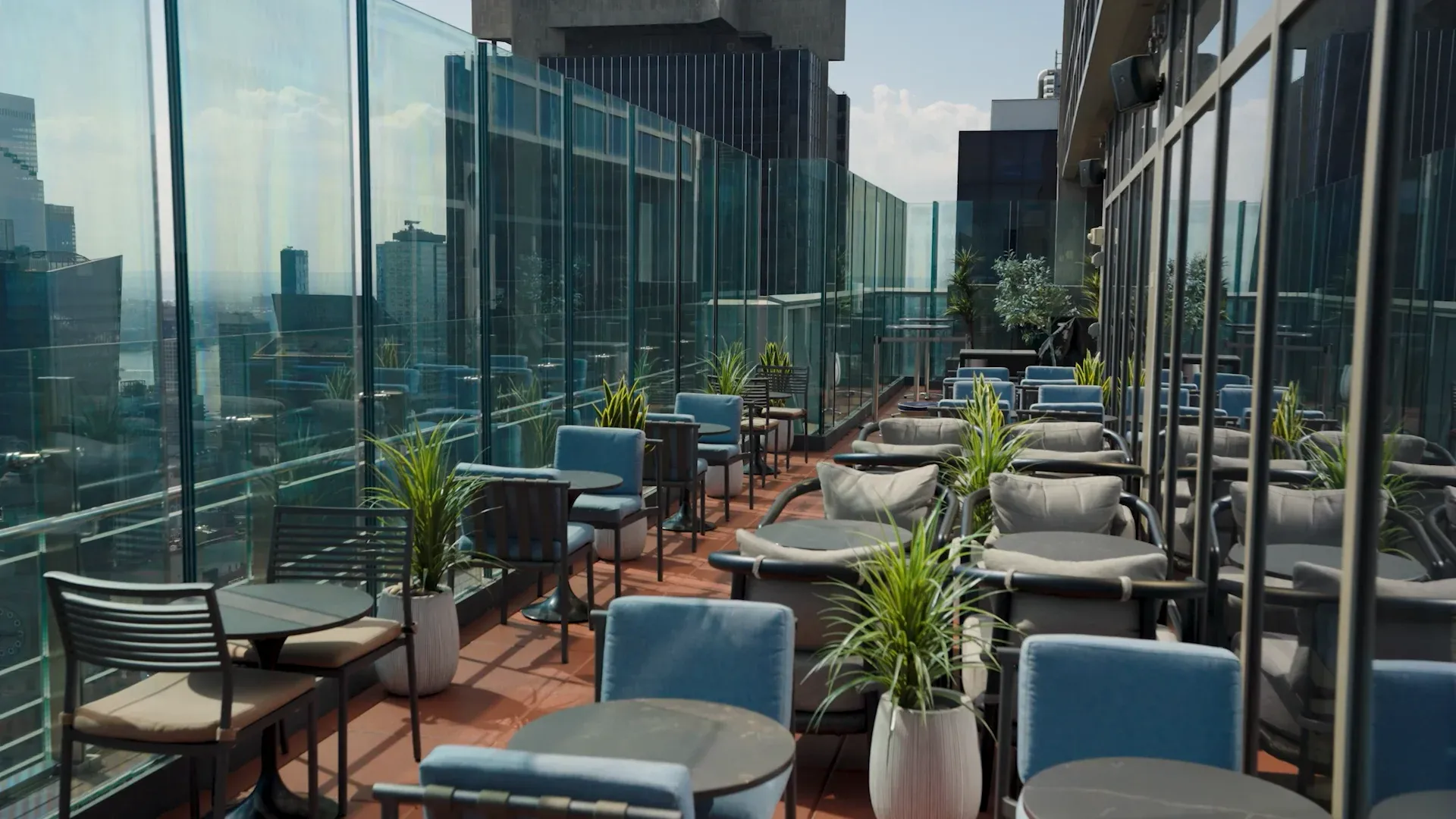 Bar 54 rooftop lounge with city views