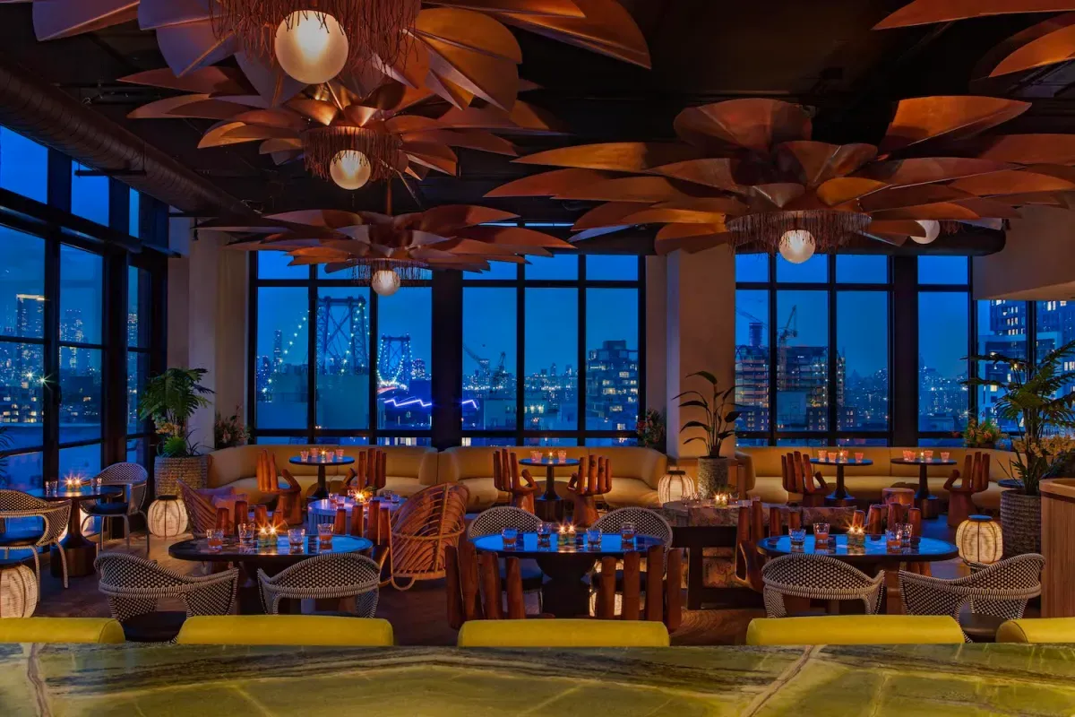 Moxy Williamsburg rooftop bar scene