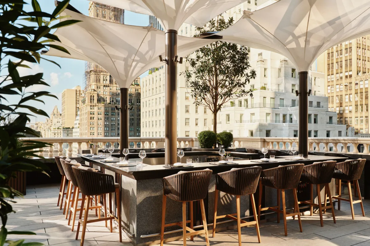 Aman terrace rooftop seating area