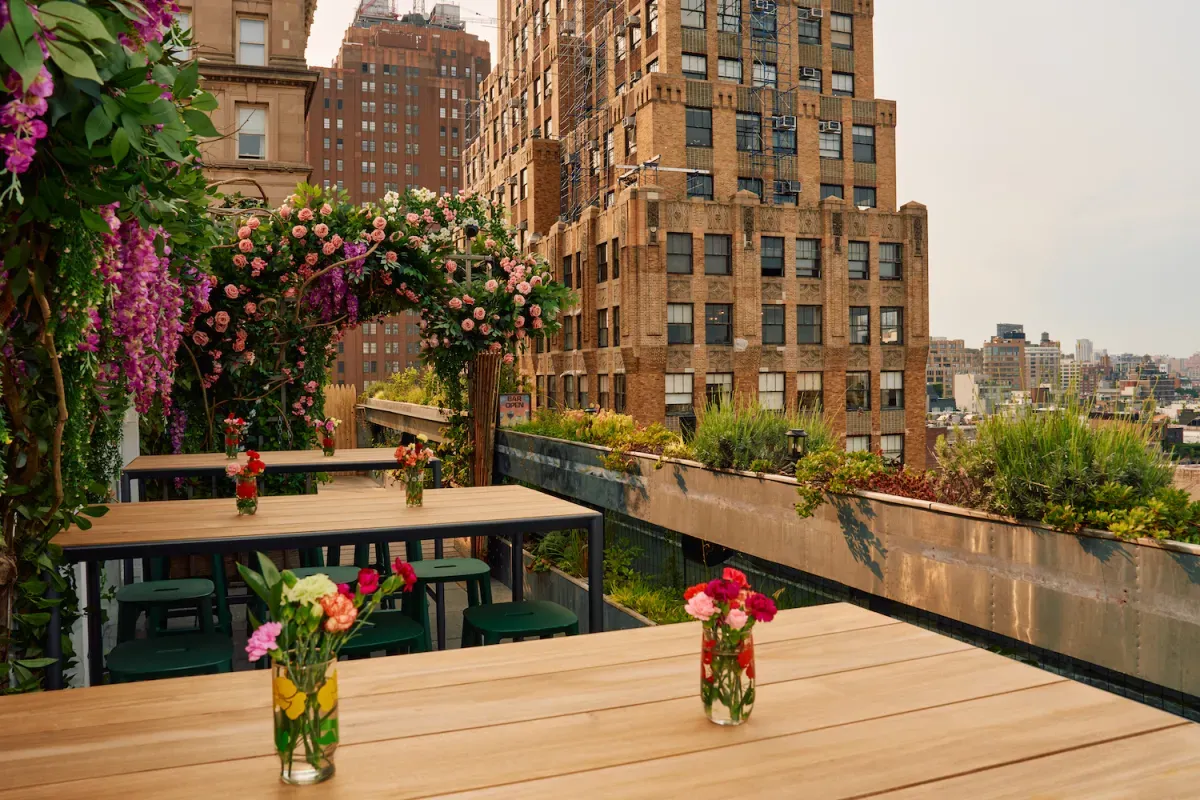 The Flower Shop rooftop seating