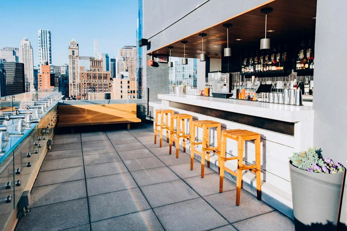 The Heights Bar and Grill rooftop
